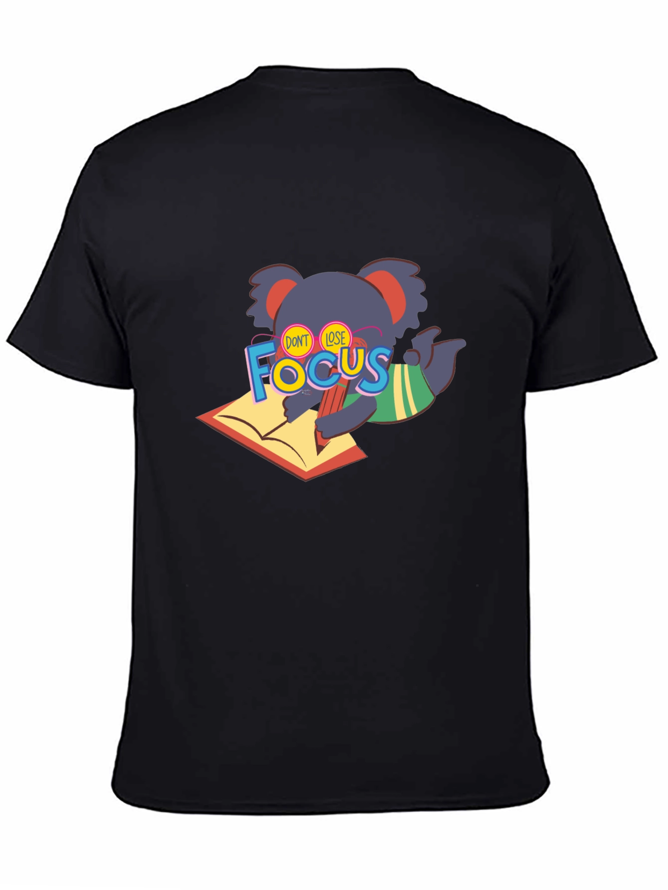 Dont Lose Focus Koala T-Shirt - Black