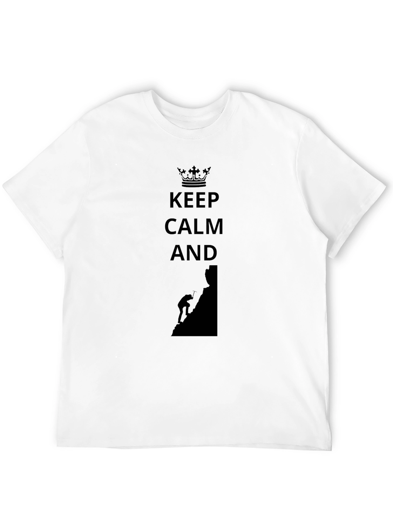 Keep Calm and Climb On Black T-Shirt