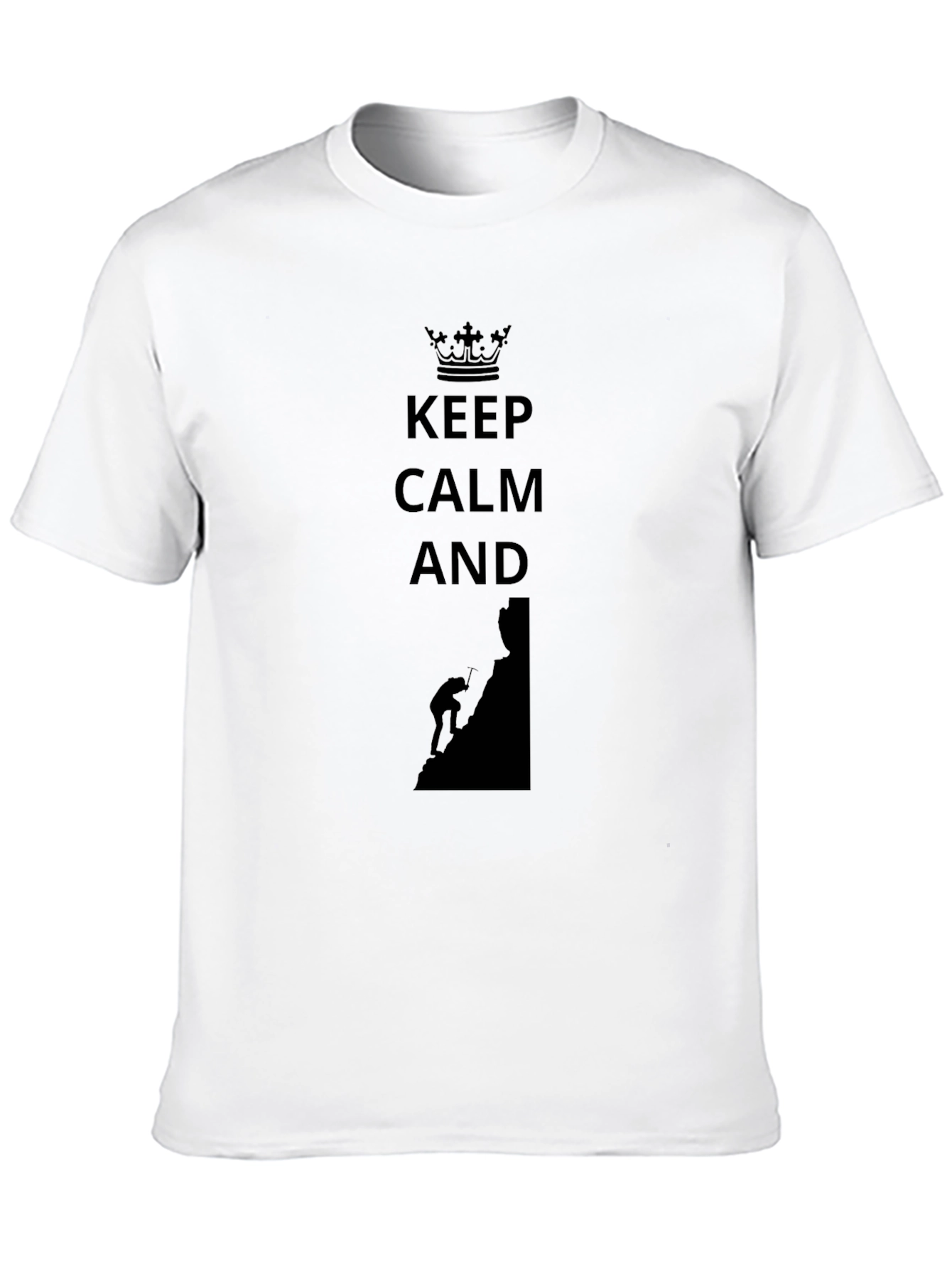 Keep Calm and Climb On Black T-Shirt