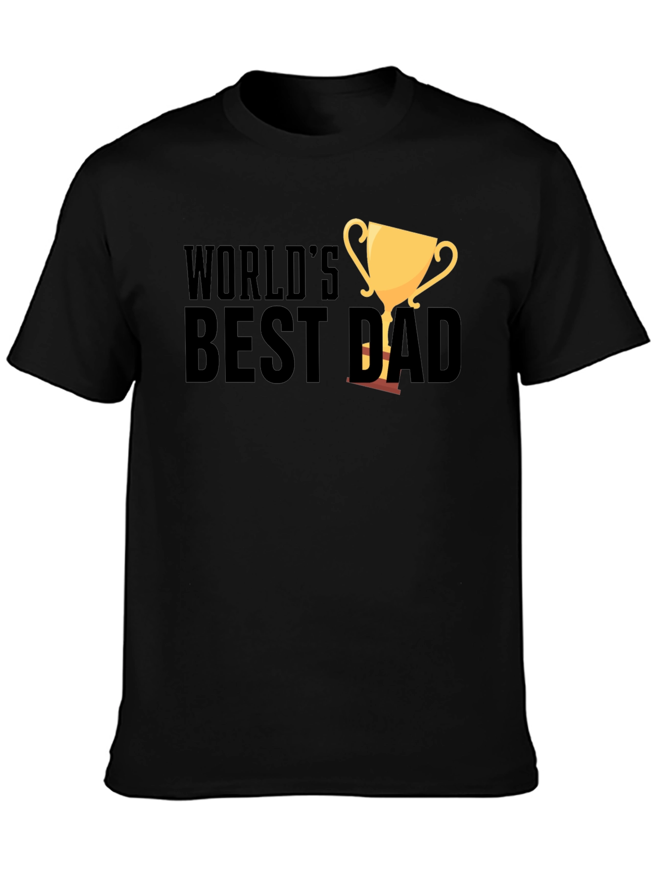 Worlds Best Dad Black T-Shirt Fathers Day
