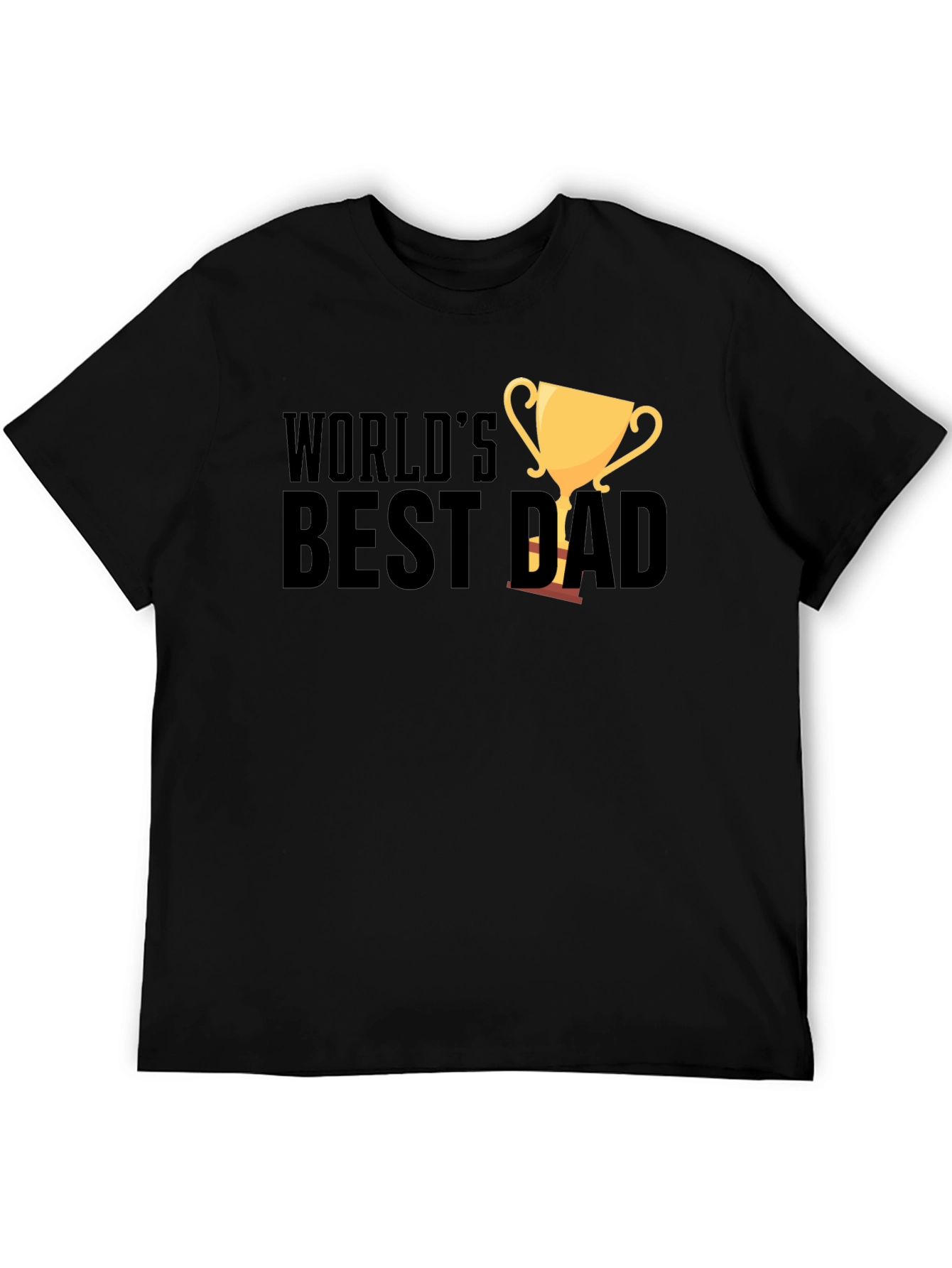 Worlds Best Dad Black T-Shirt Fathers Day