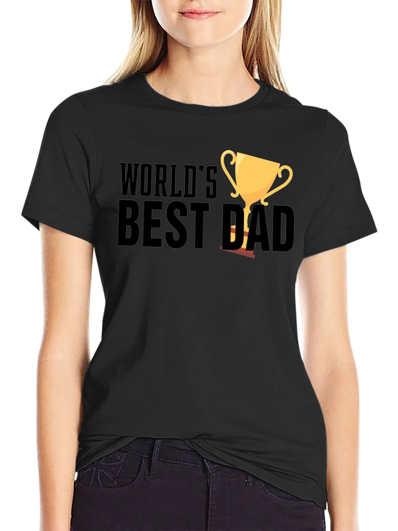 Worlds Best Dad Black T-Shirt Fathers Day
