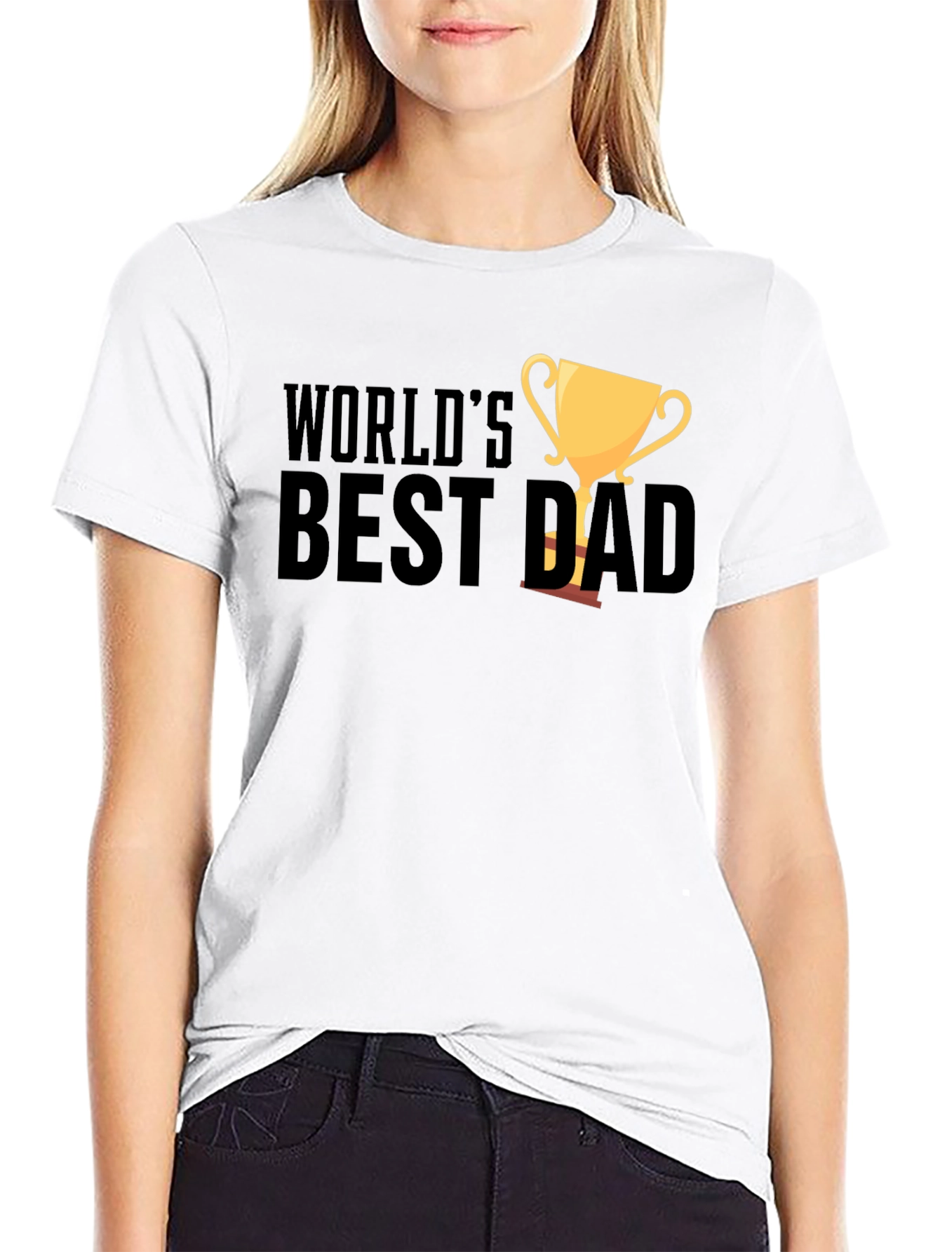 Worlds Best Dad Black T-Shirt Fathers Day