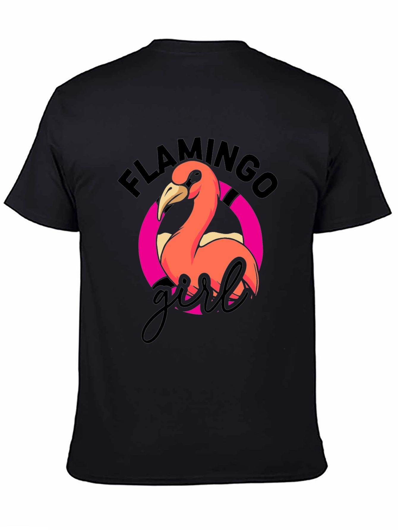 Flamingo Girl Graphic T-Shirt - Cool Casual Wear