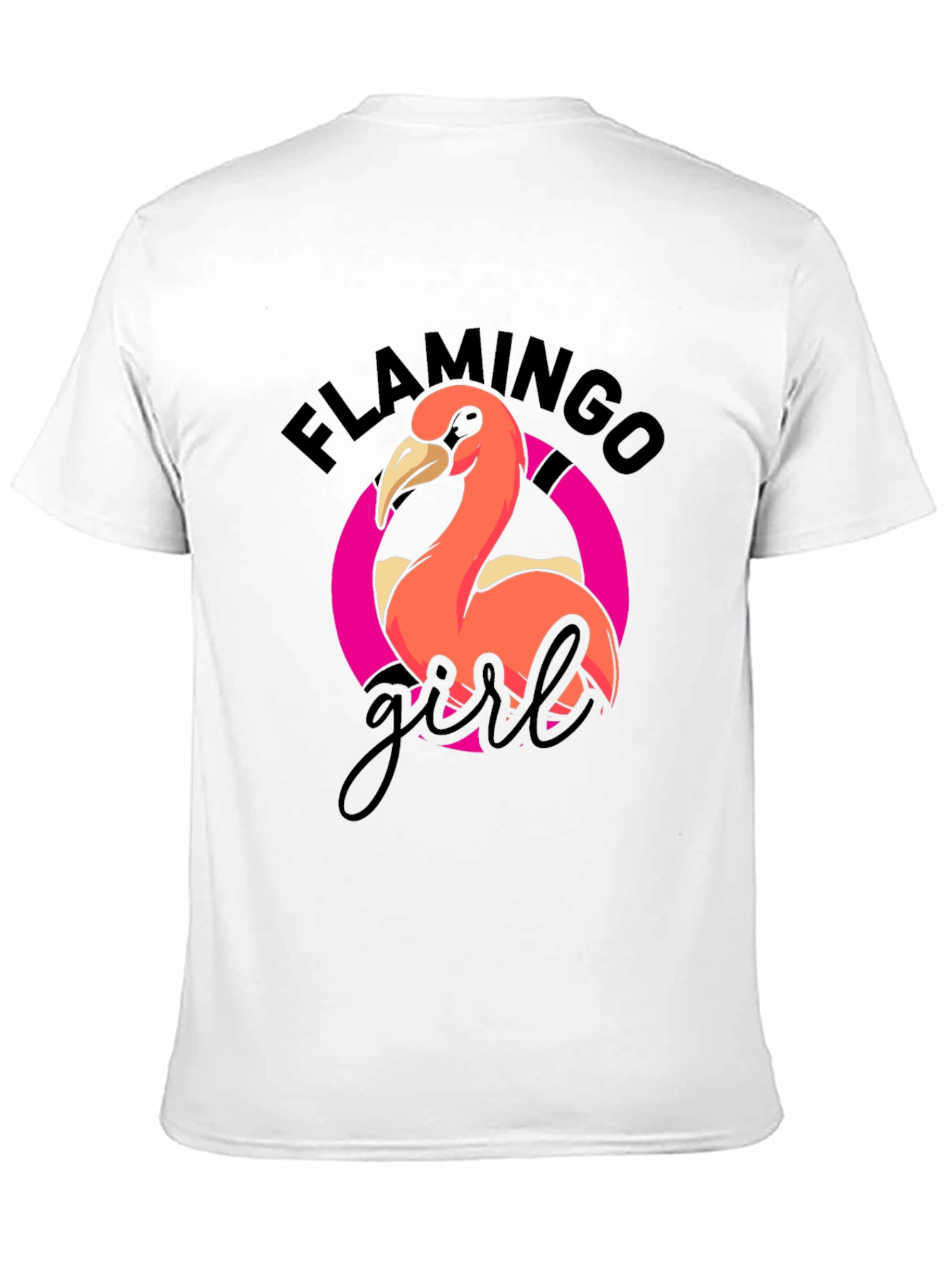 Flamingo Girl Graphic T-Shirt - Cool Casual Wear