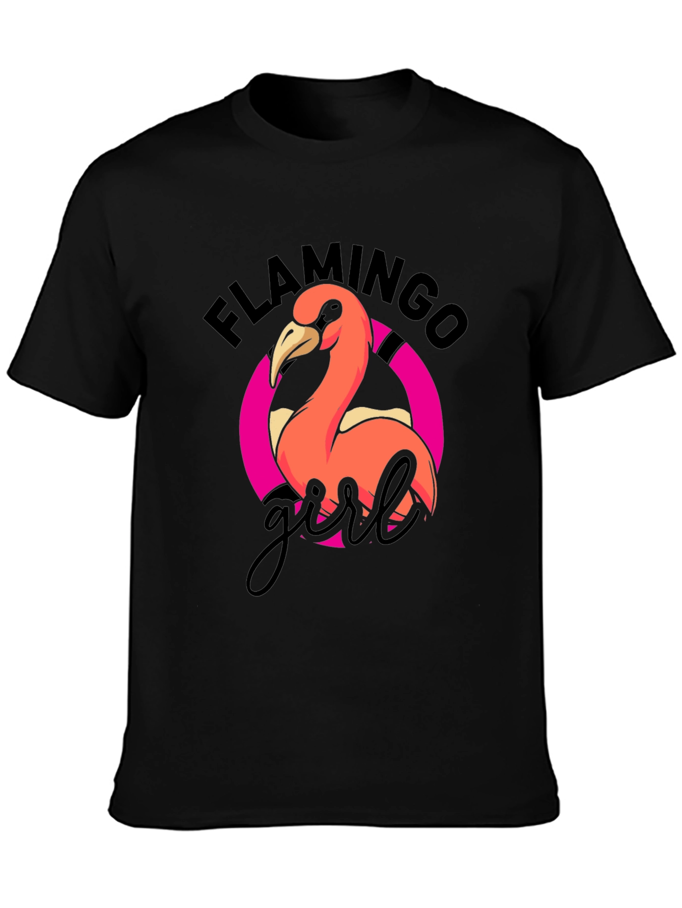 Flamingo Girl Graphic T-Shirt - Cool Casual Wear