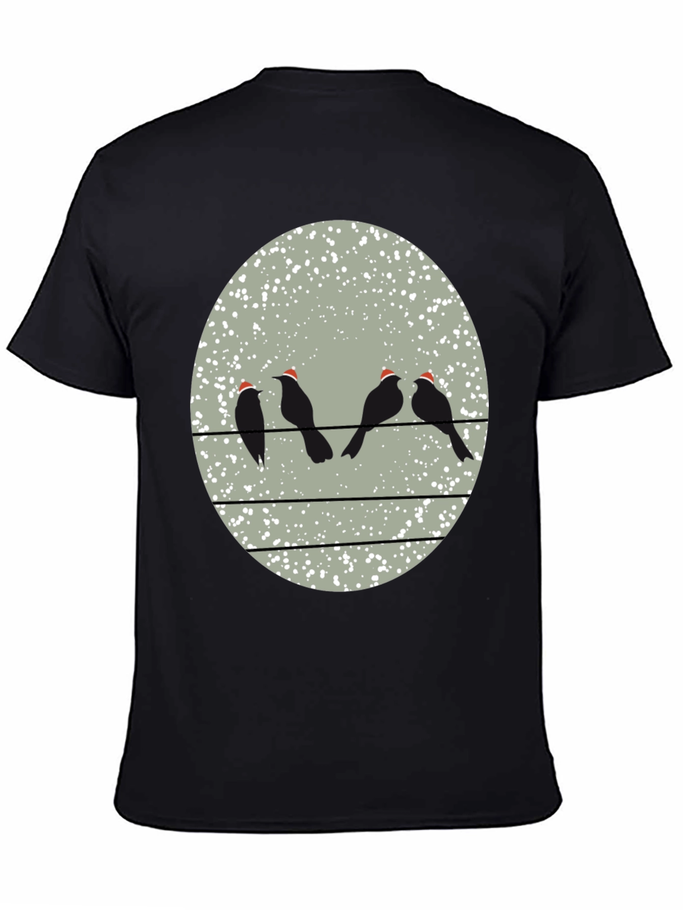 Birds on a Wire Christmas T-Shirt