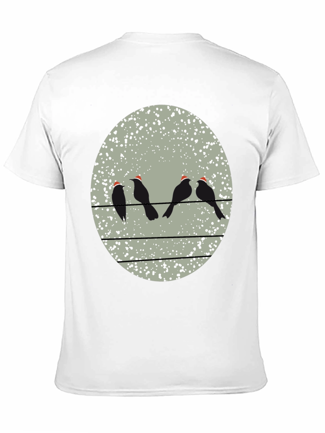 Birds on a Wire Christmas T-Shirt