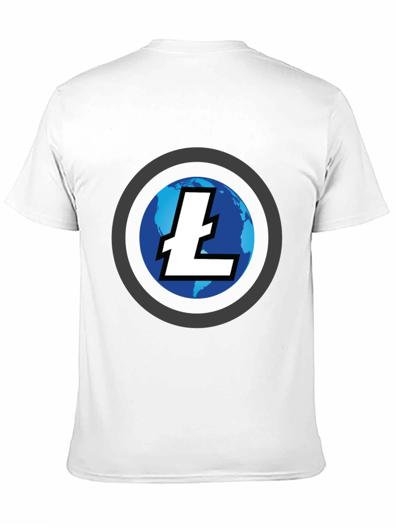 Litecoin Crypto T-Shirt - Black Round Neck