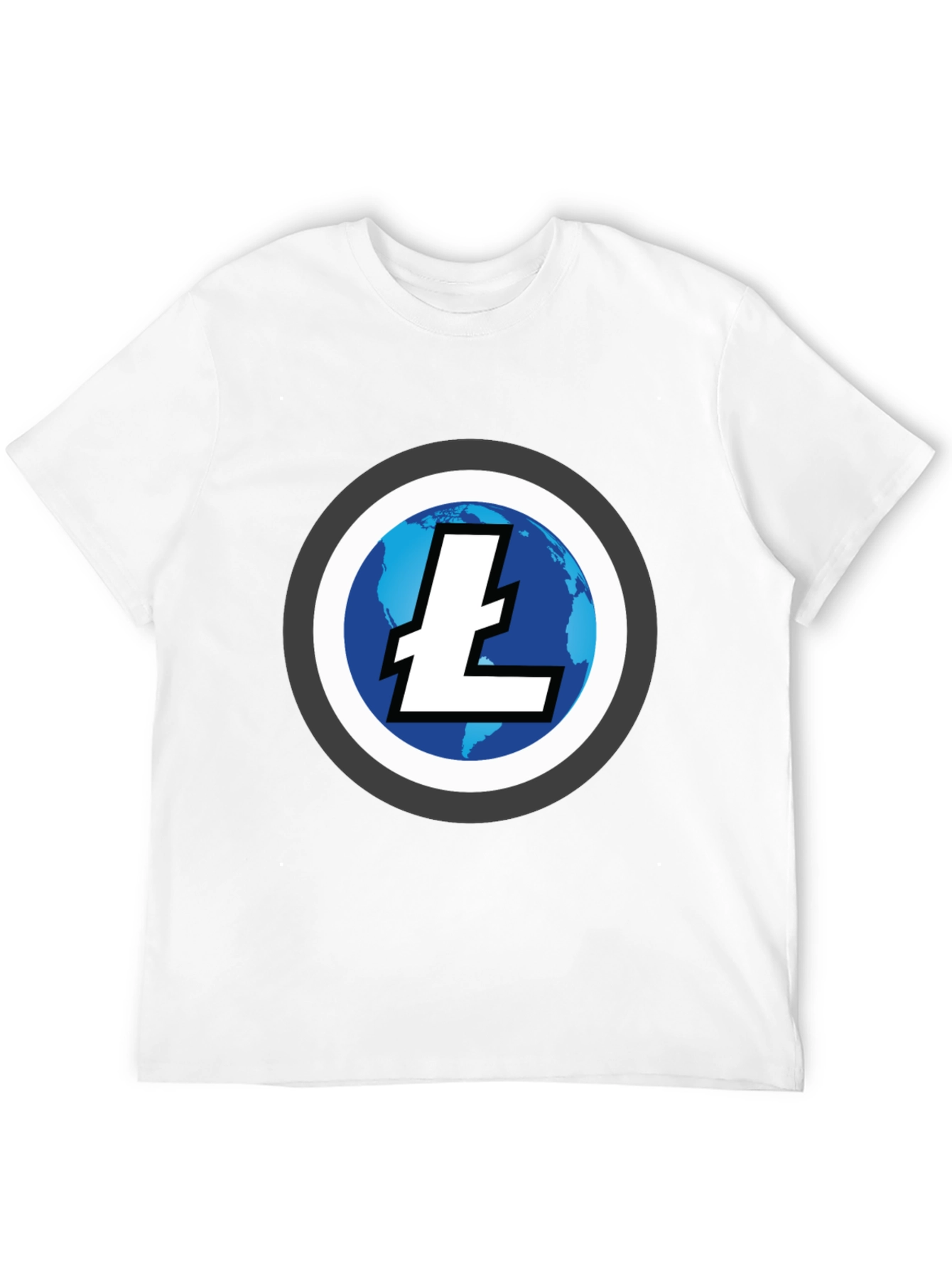Litecoin Crypto T-Shirt - Black Round Neck