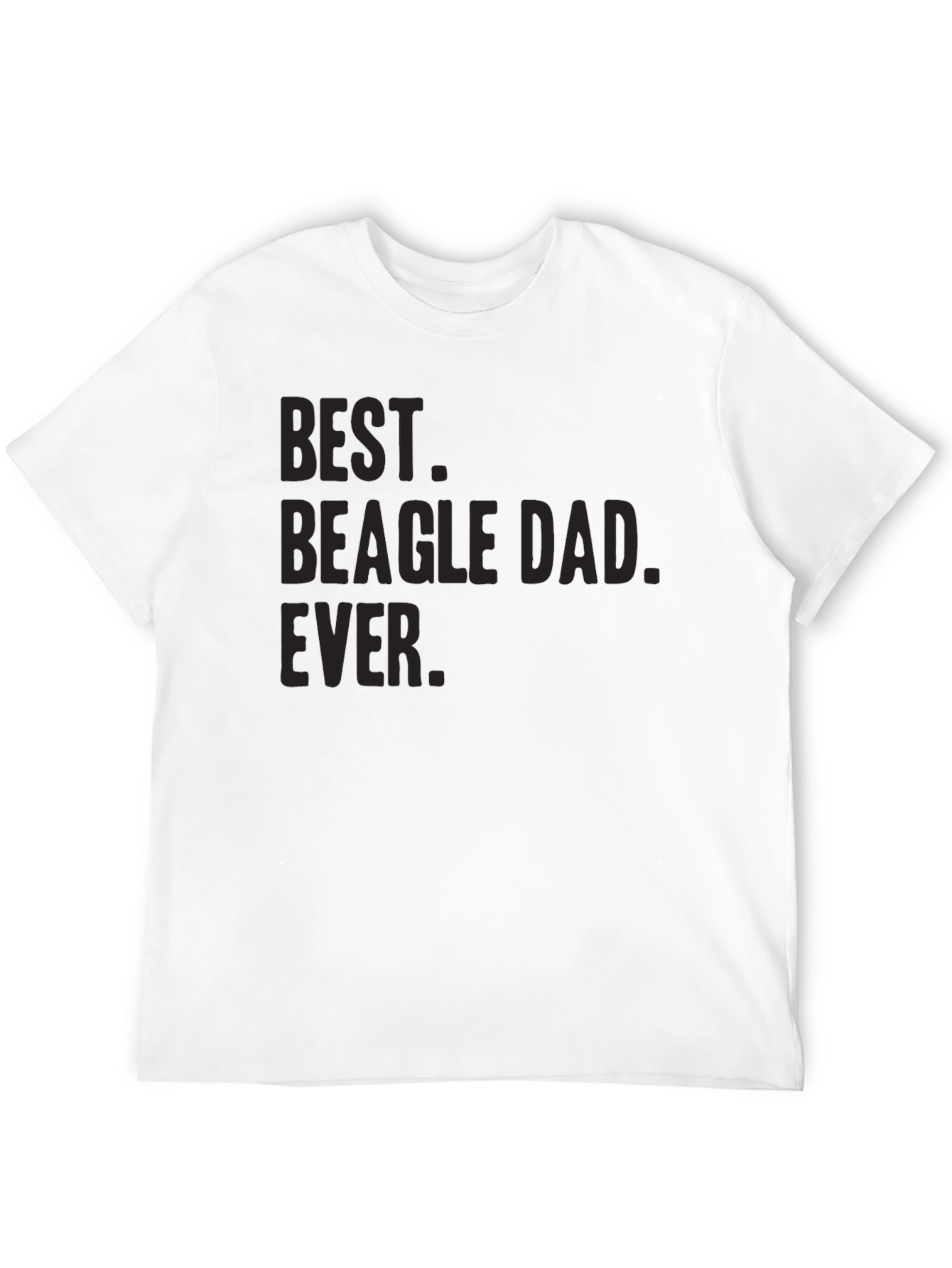 Best Beagle Dad Ever T-Shirt - Black Casual Fit