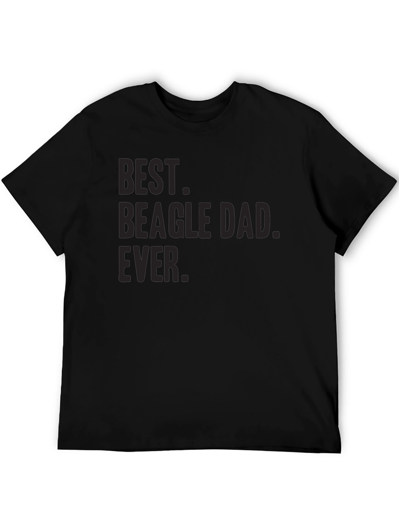 Best Beagle Dad Ever T-Shirt - Black Casual Fit