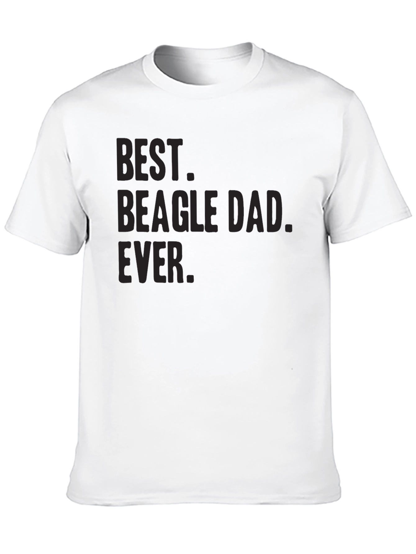 Best Beagle Dad Ever T-Shirt - Black Casual Fit