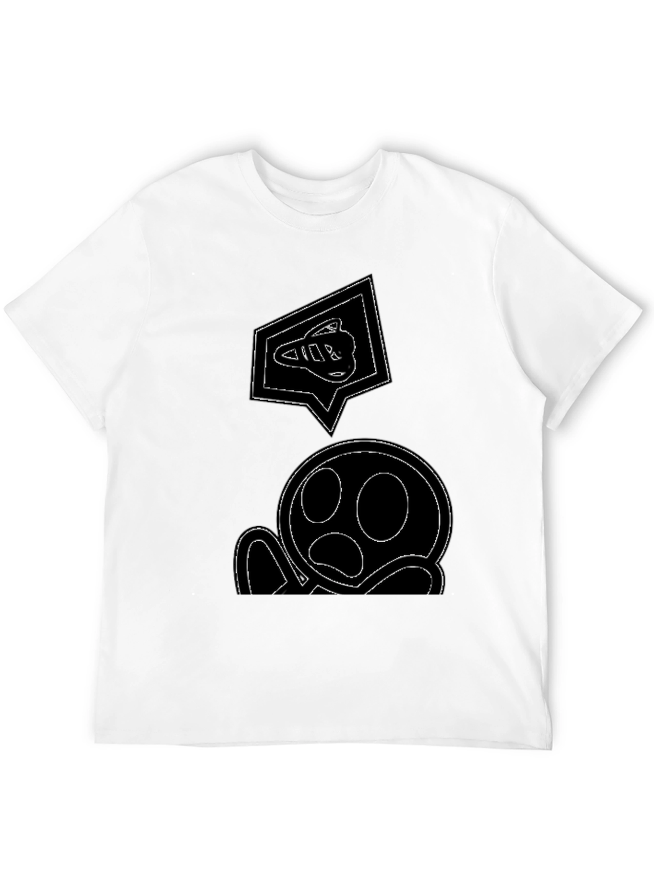 Funny Black Graphic Print T-Shirt