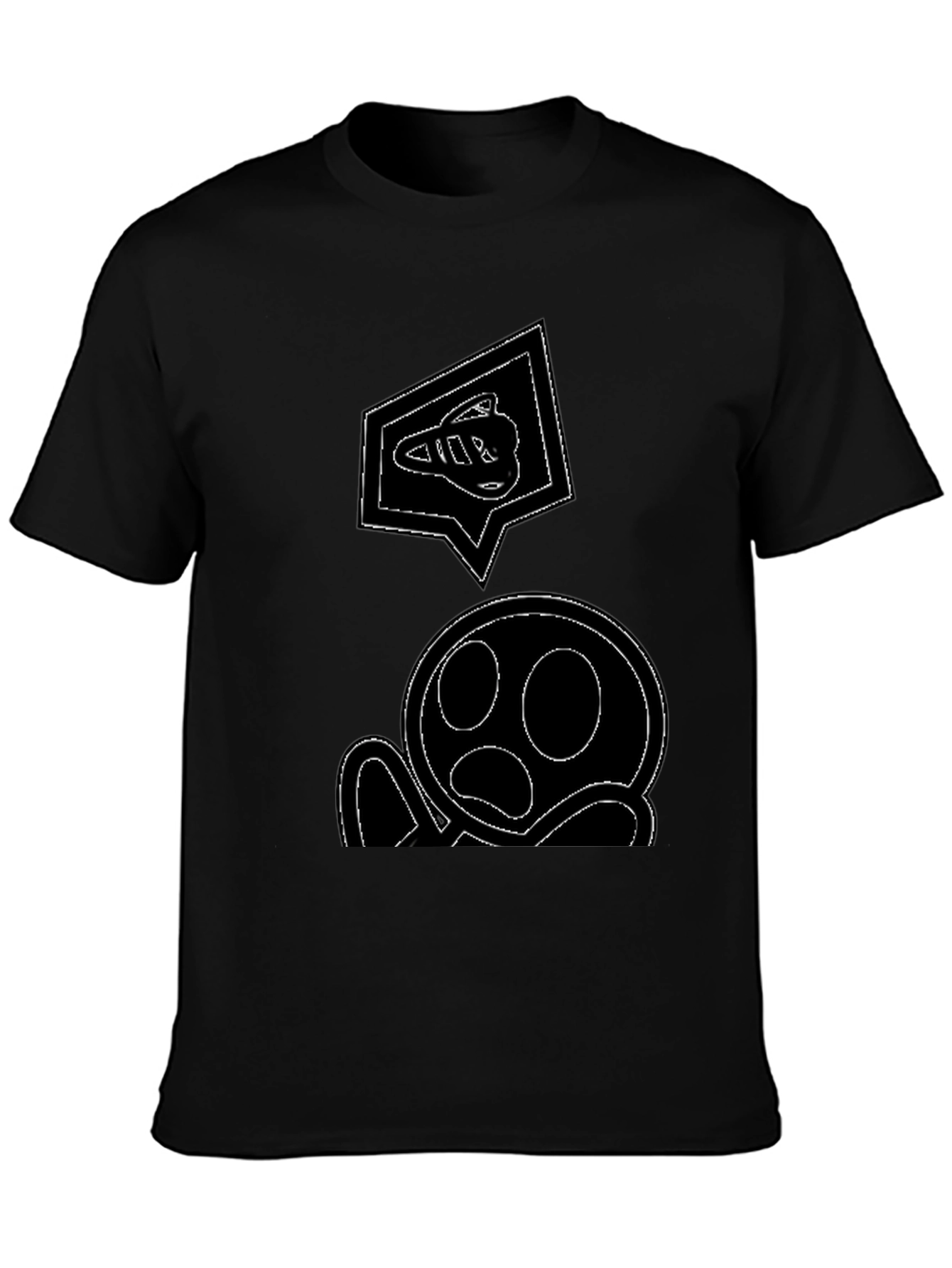 Funny Black Graphic Print T-Shirt