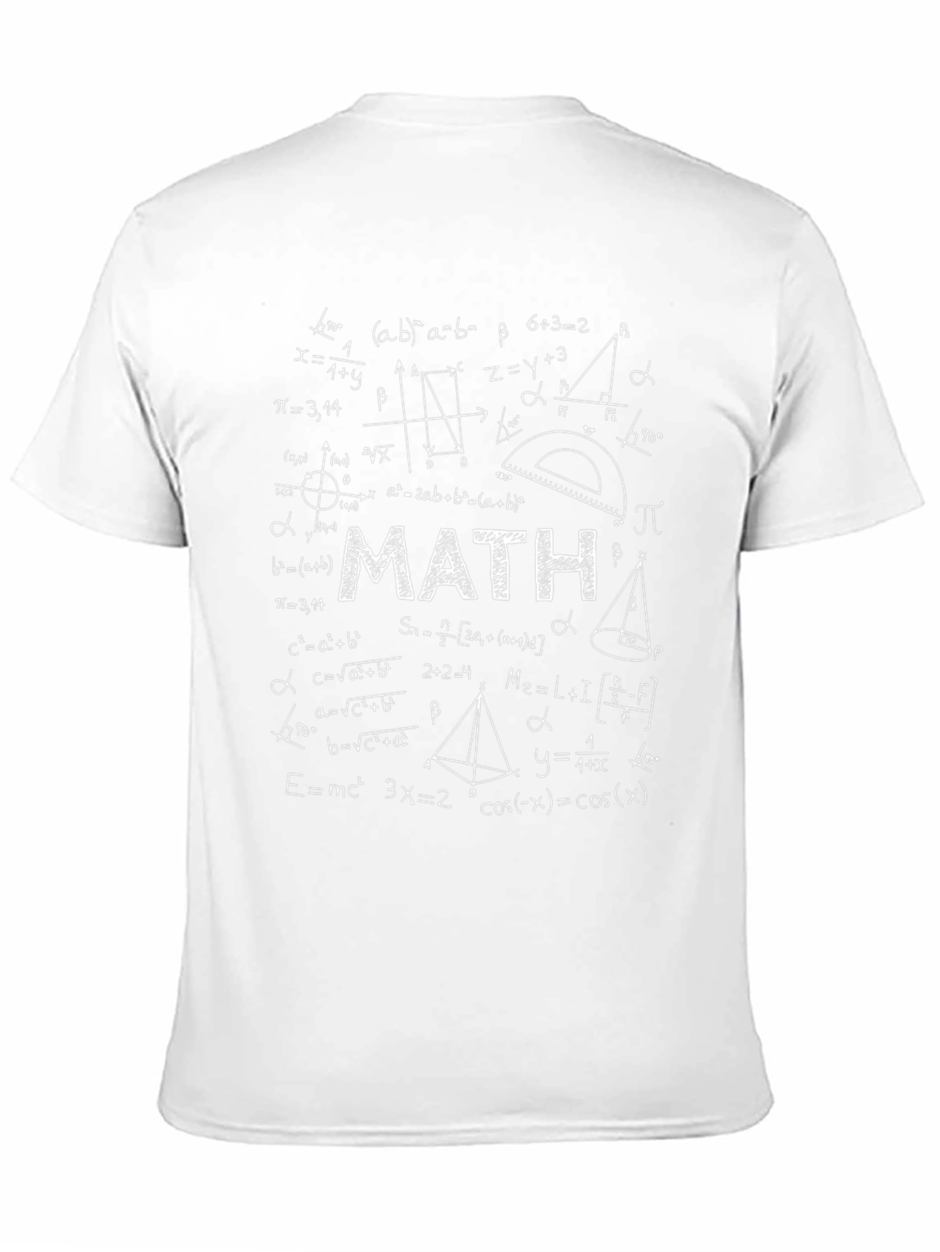 Math Equations Graphic Print T-Shirt