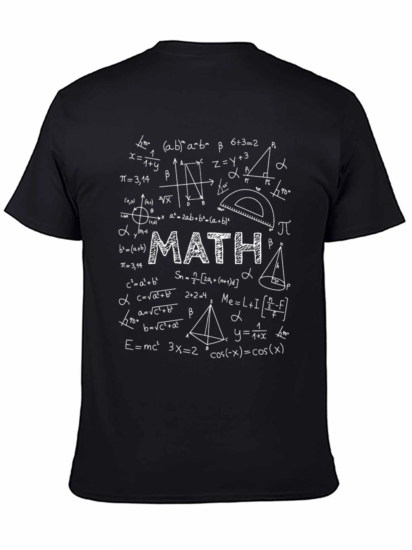 Math Equations Graphic Print T-Shirt