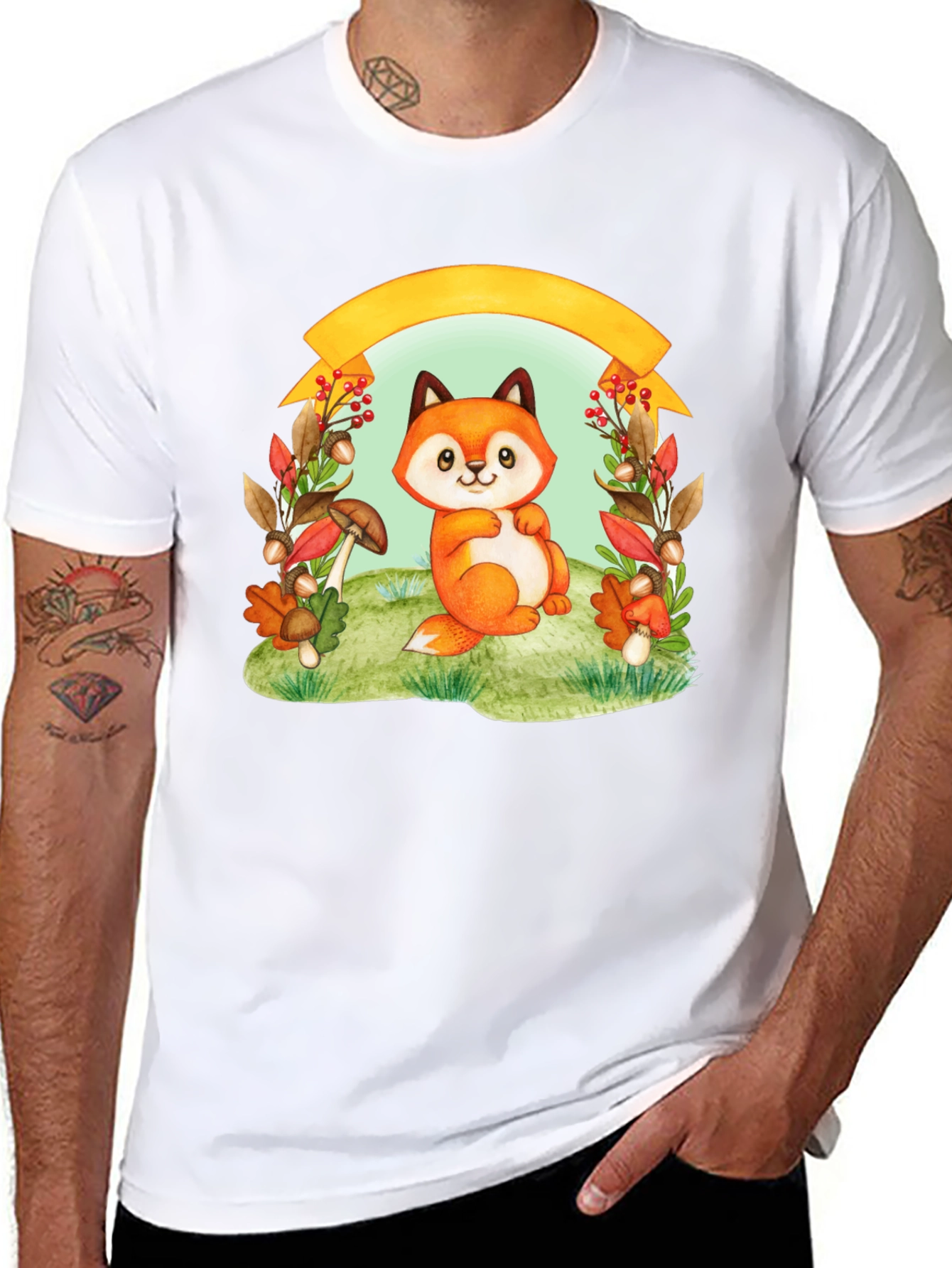 Cute Fox in Autumn T-Shirt