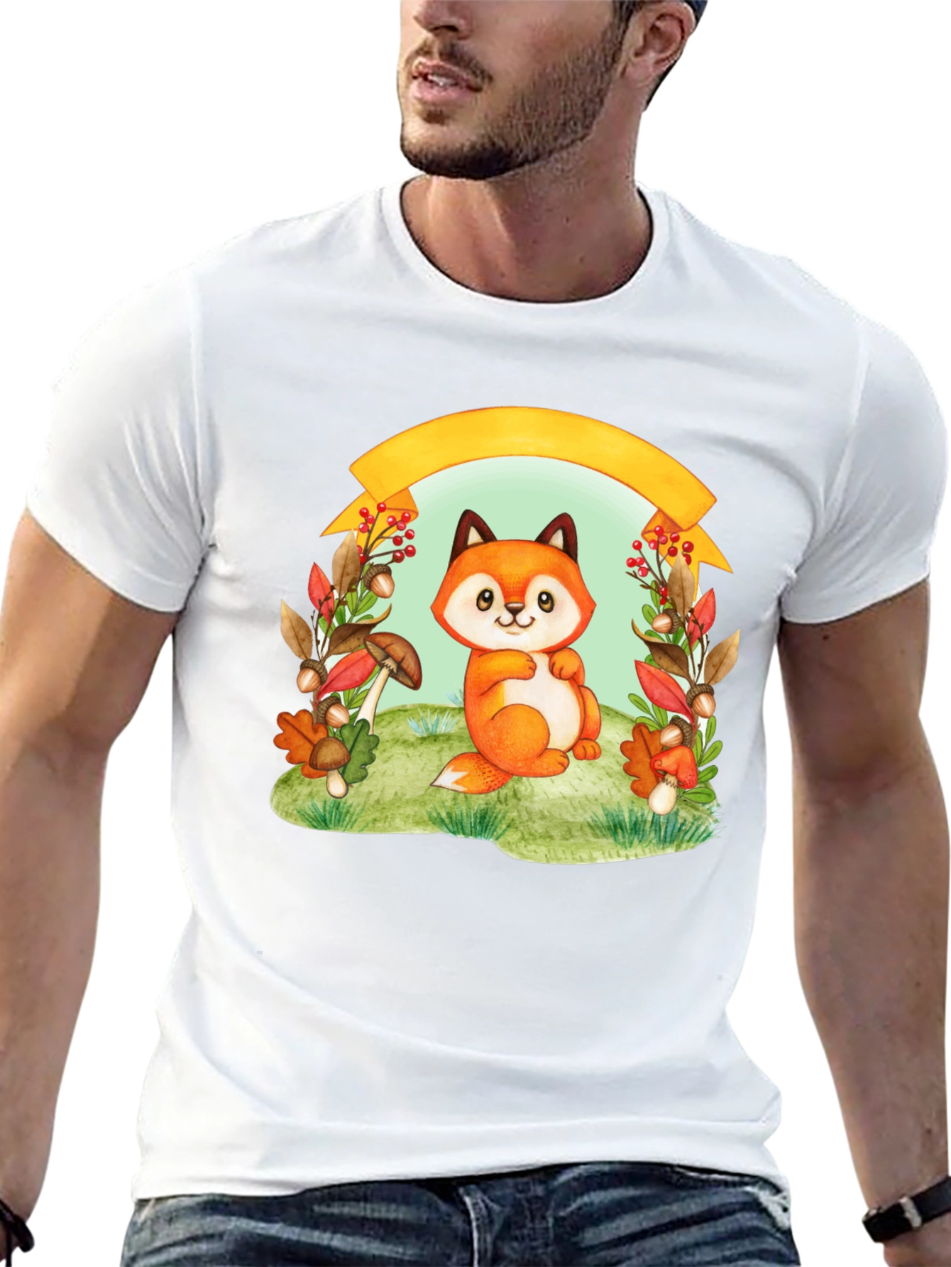 Cute Fox in Autumn T-Shirt
