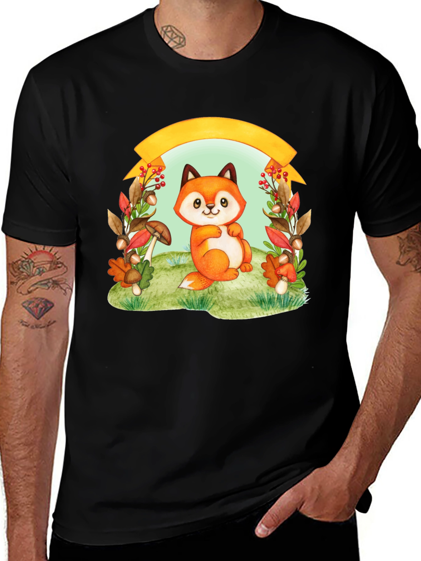 Cute Fox in Autumn T-Shirt