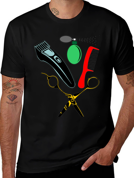 Barber Tools Graphic Tee - Black