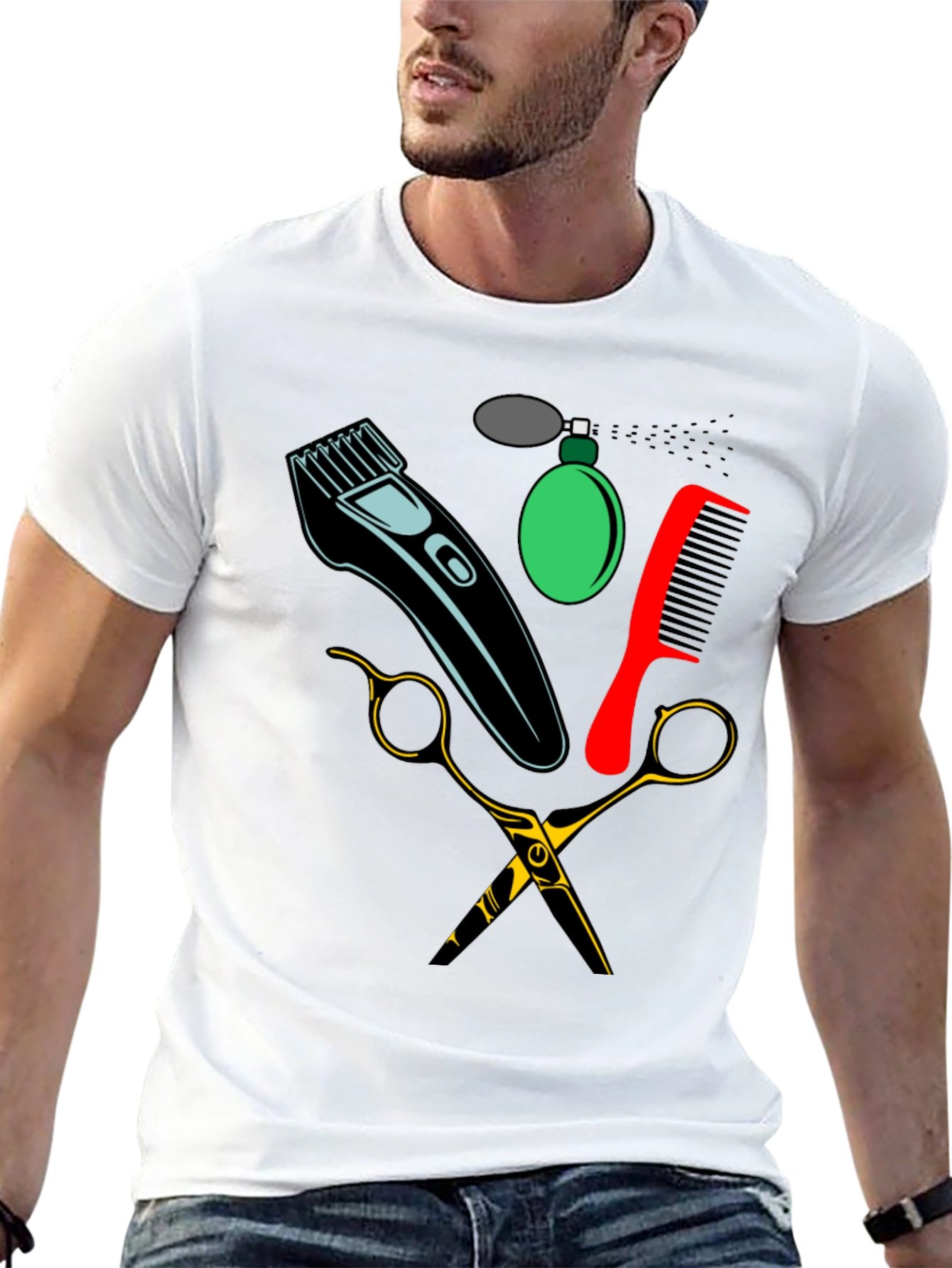 Barber Tools Graphic Tee - Black