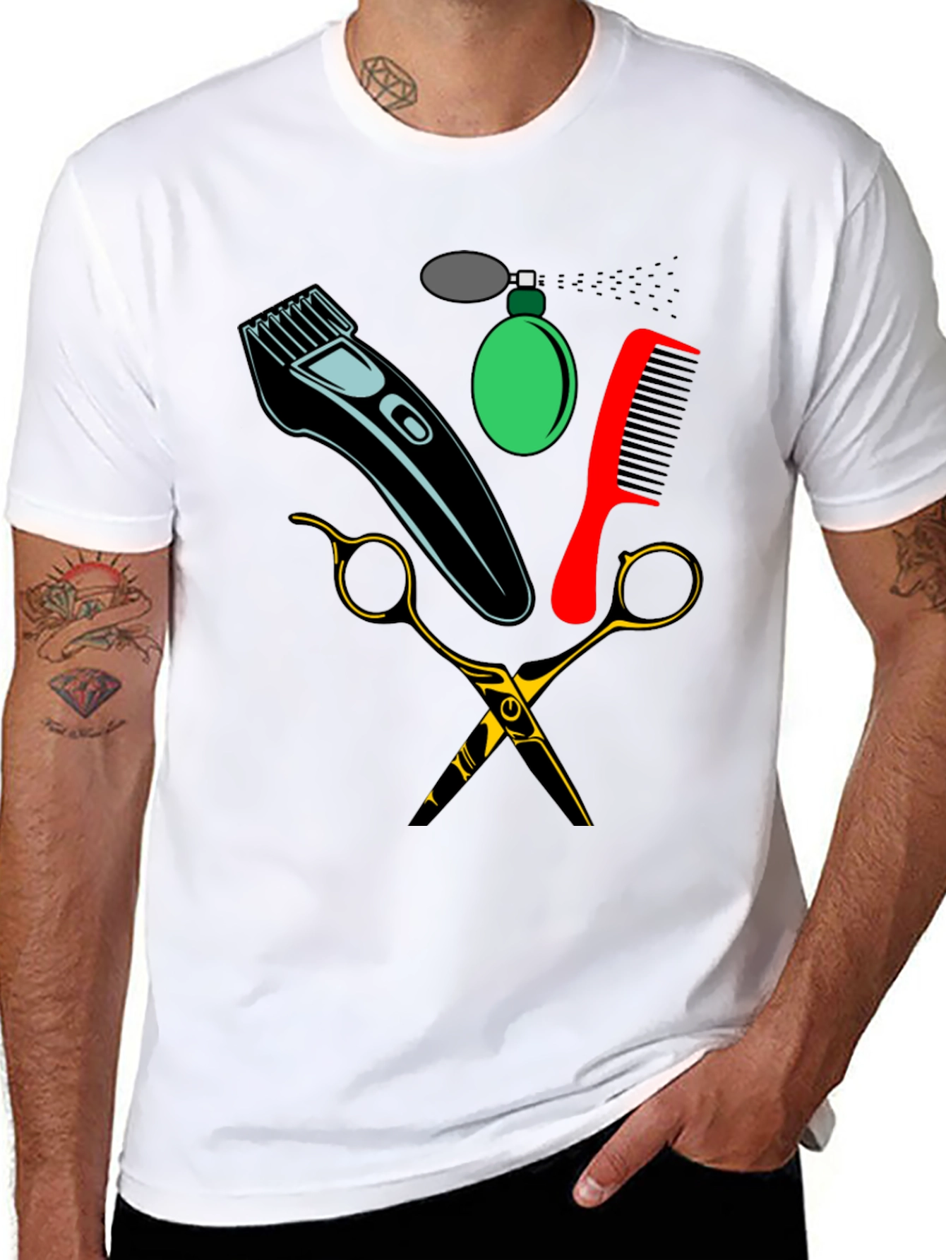 Barber Tools Graphic Tee - Black