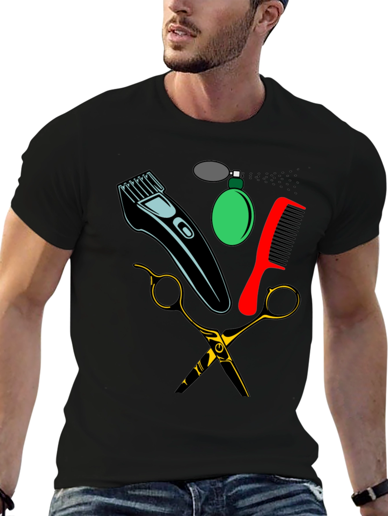 Barber Tools Graphic Tee - Black