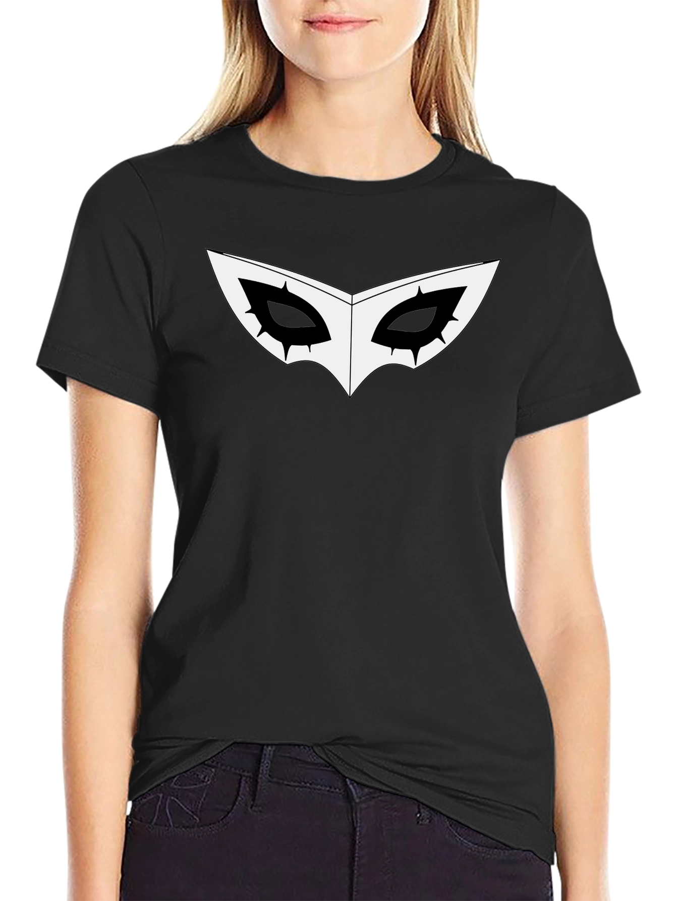 Black Joker Mask Graphic T-Shirt