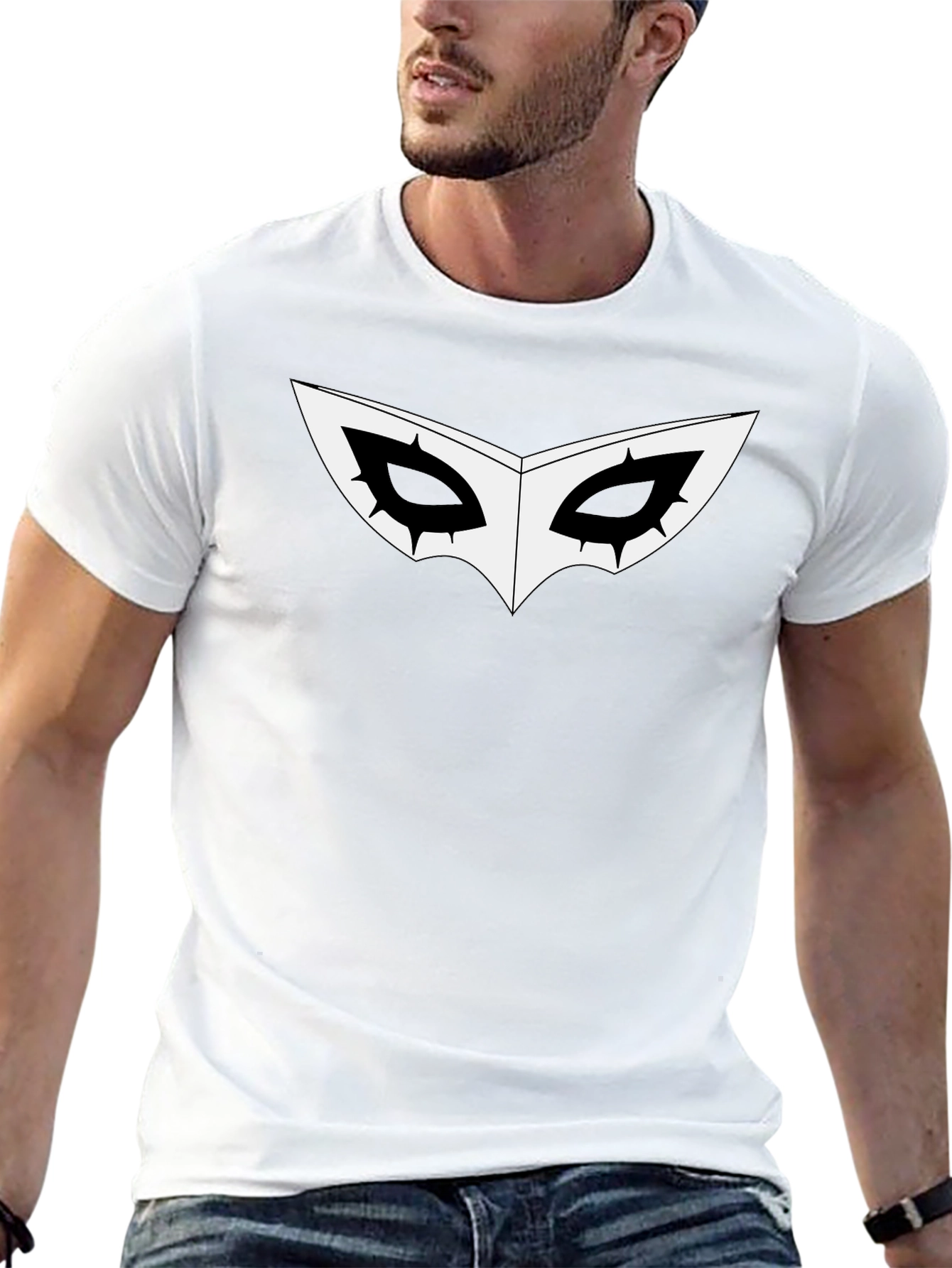 Black Joker Mask Graphic T-Shirt