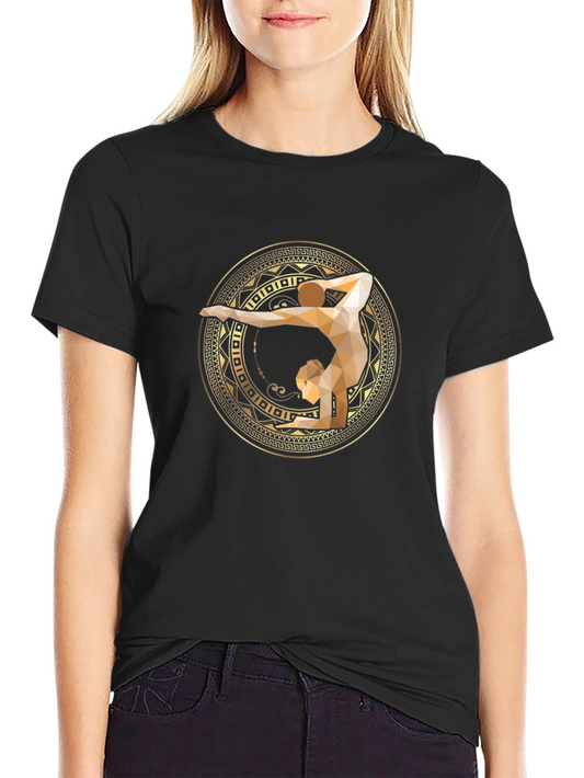 Geometric Gymnastics Graphic Tee - Black