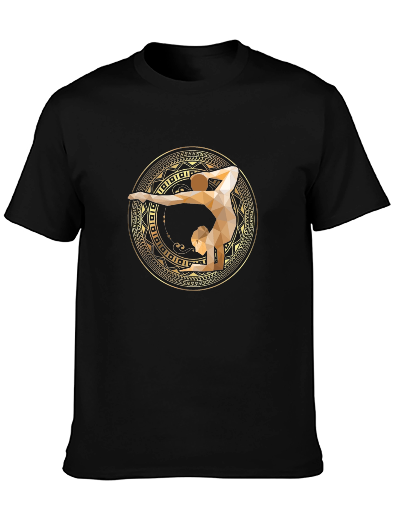 Geometric Gymnastics Graphic Tee - Black