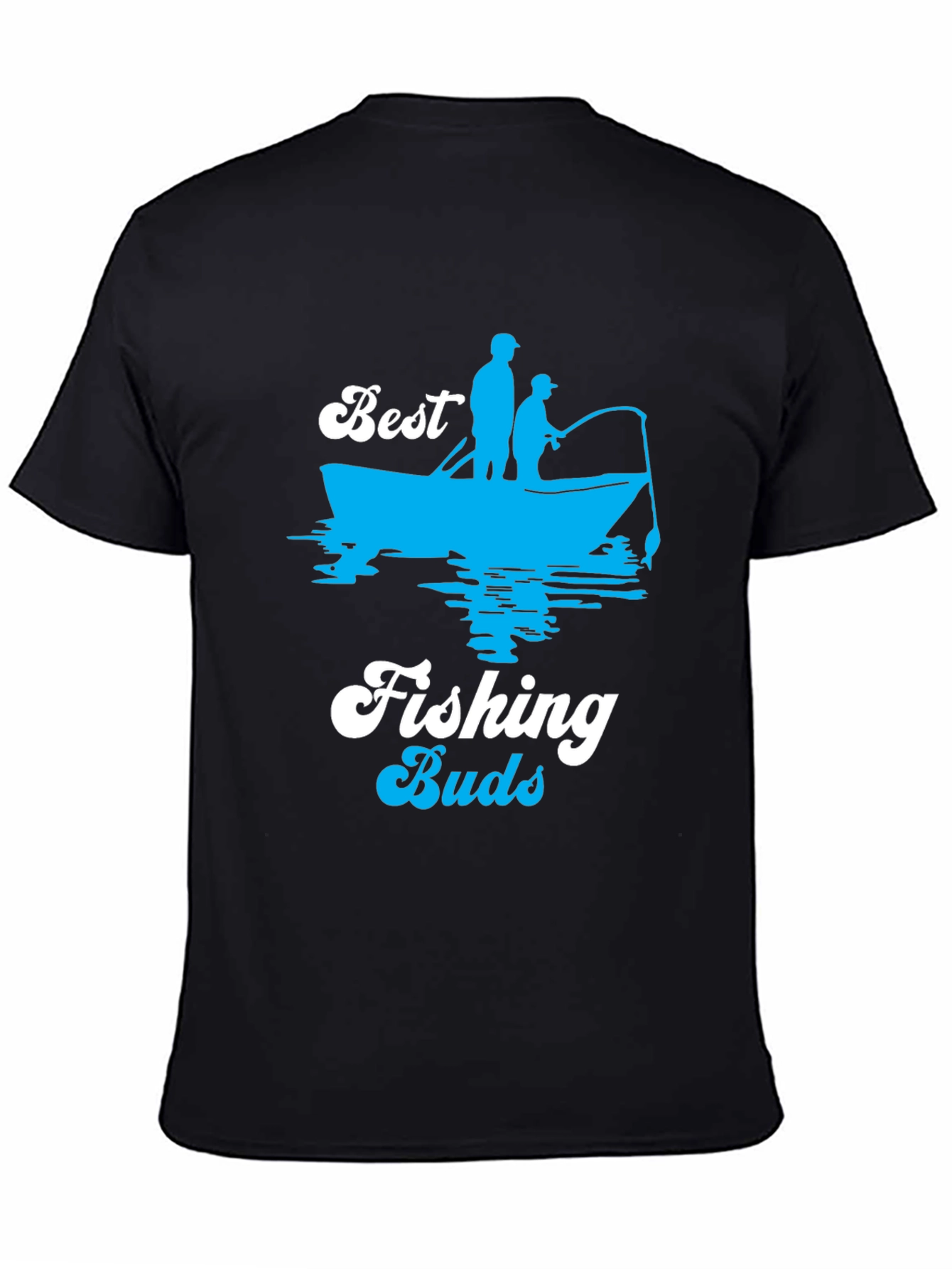 Best Fishing Buds Black Graphic T-Shirt