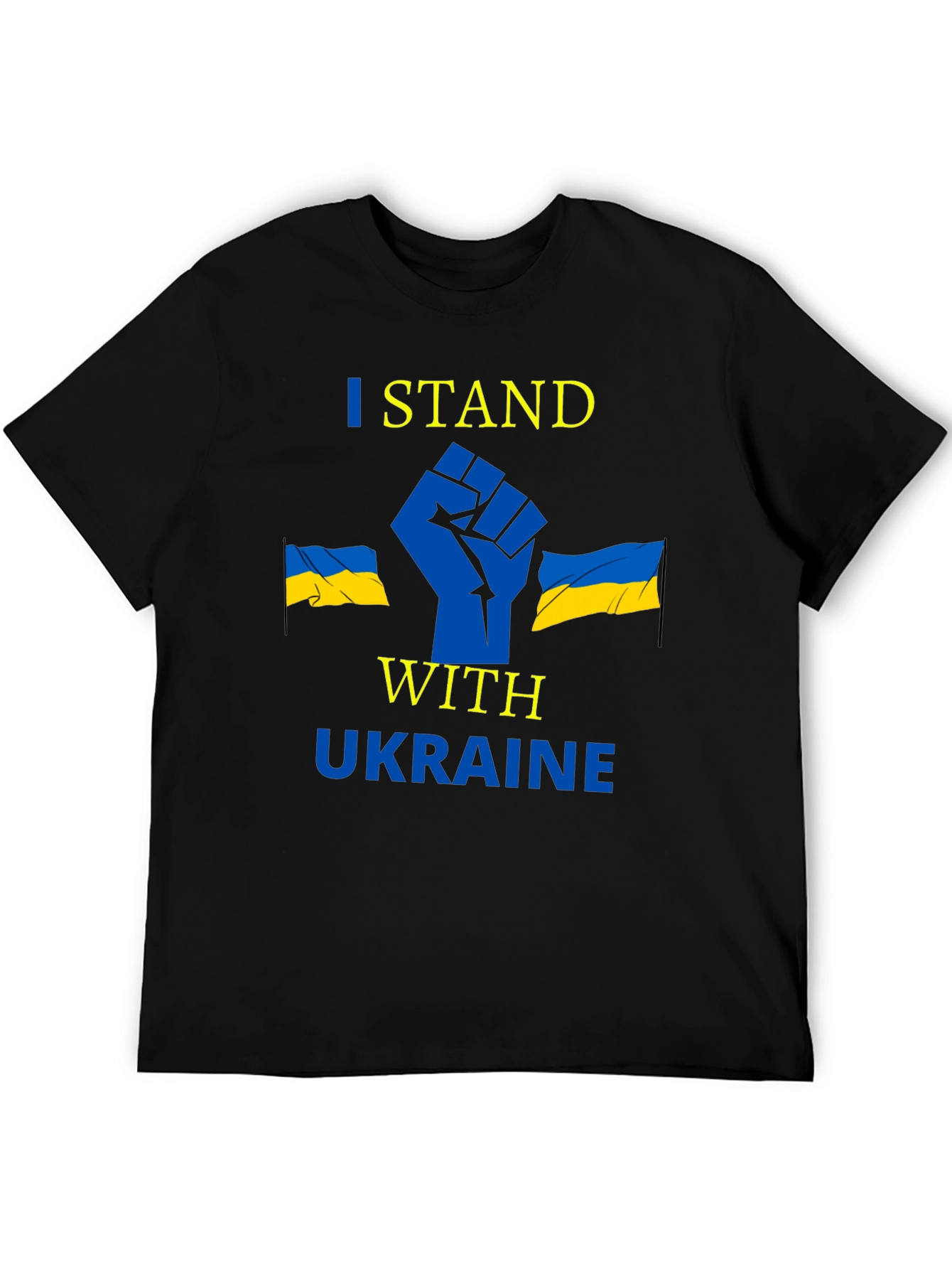 I Stand With Ukraine Black Graphic Tee