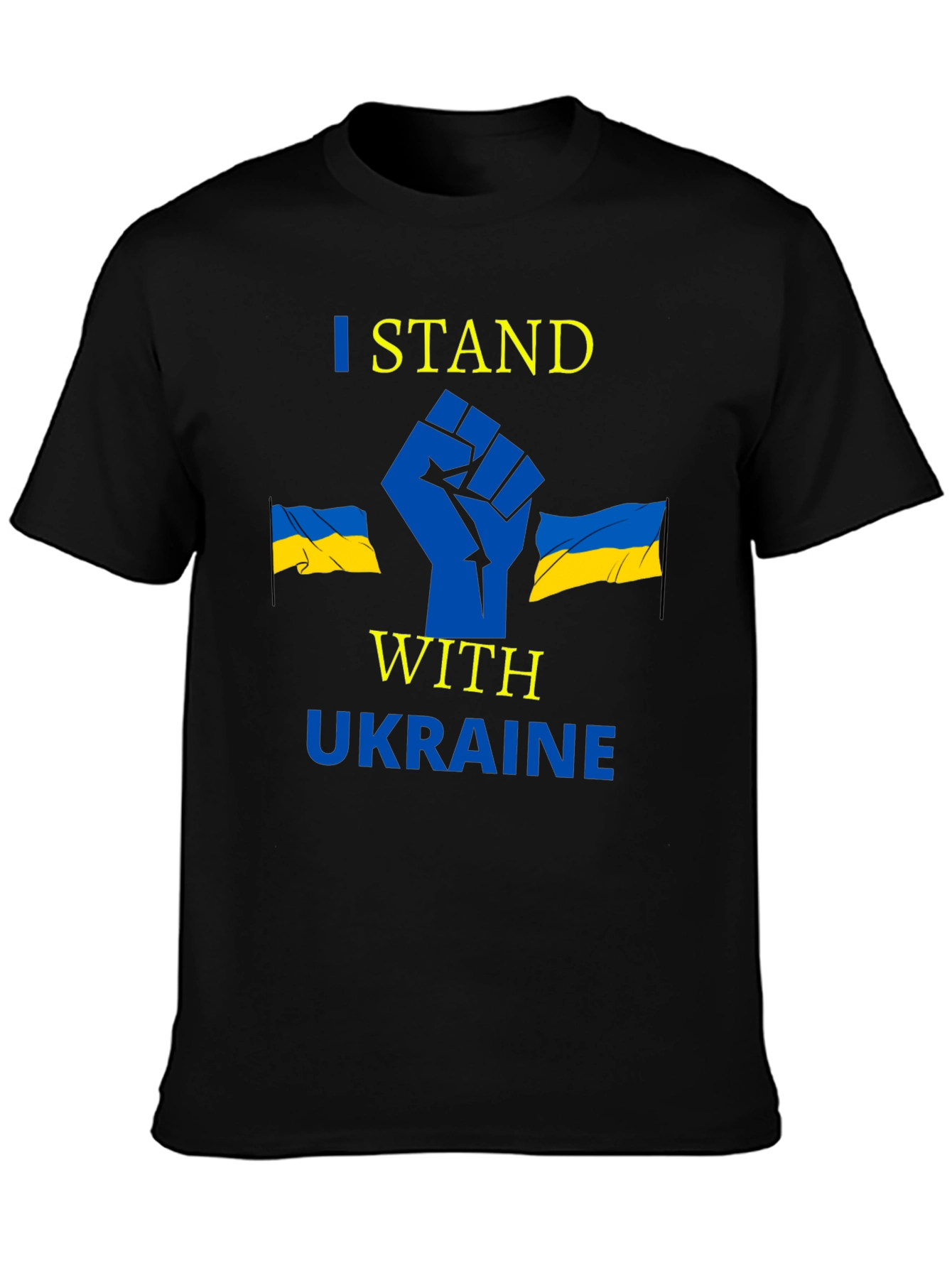 I Stand With Ukraine Black Graphic Tee