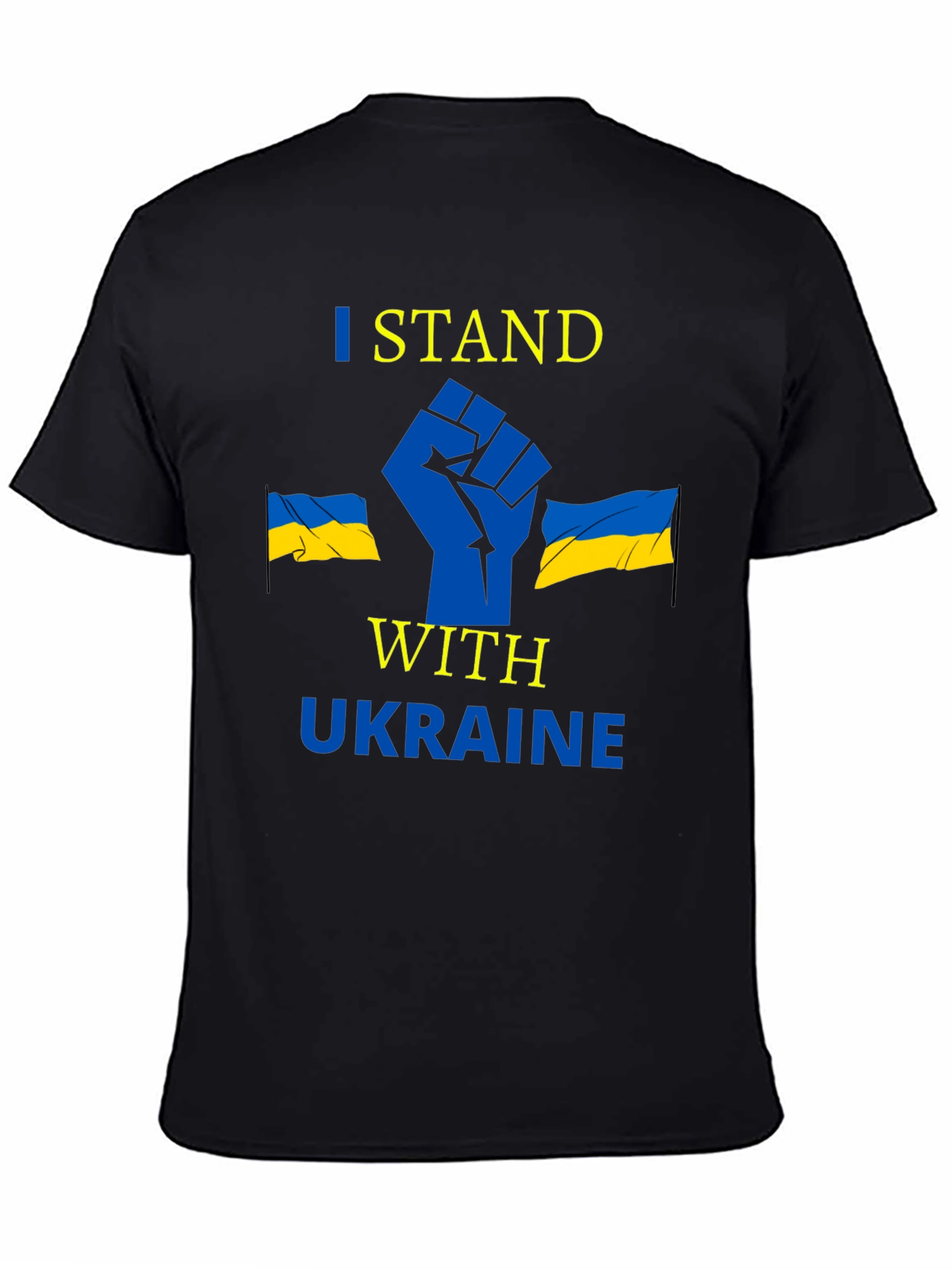 I Stand With Ukraine Black Graphic Tee