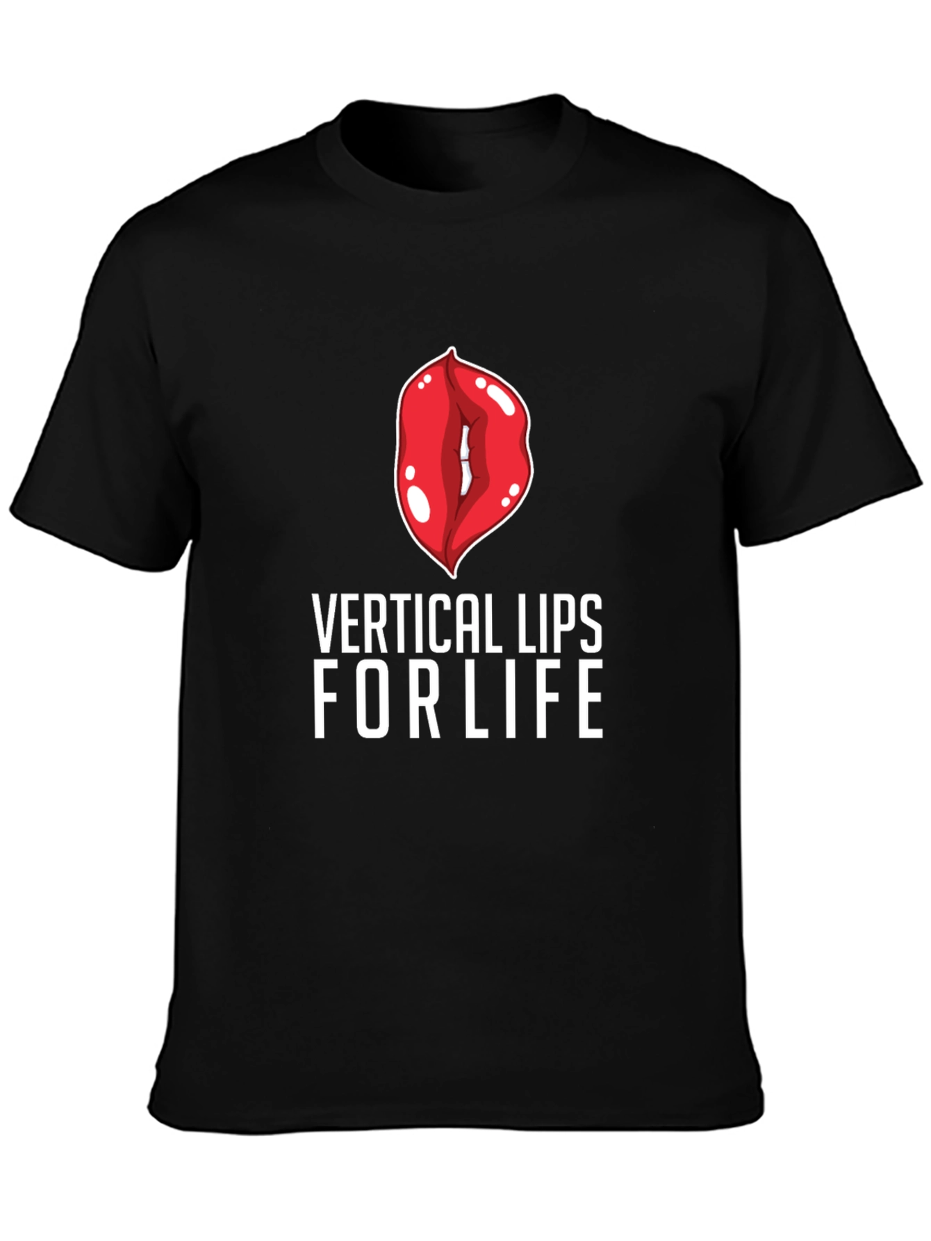 Vertical Lips For Life Graphic Tee