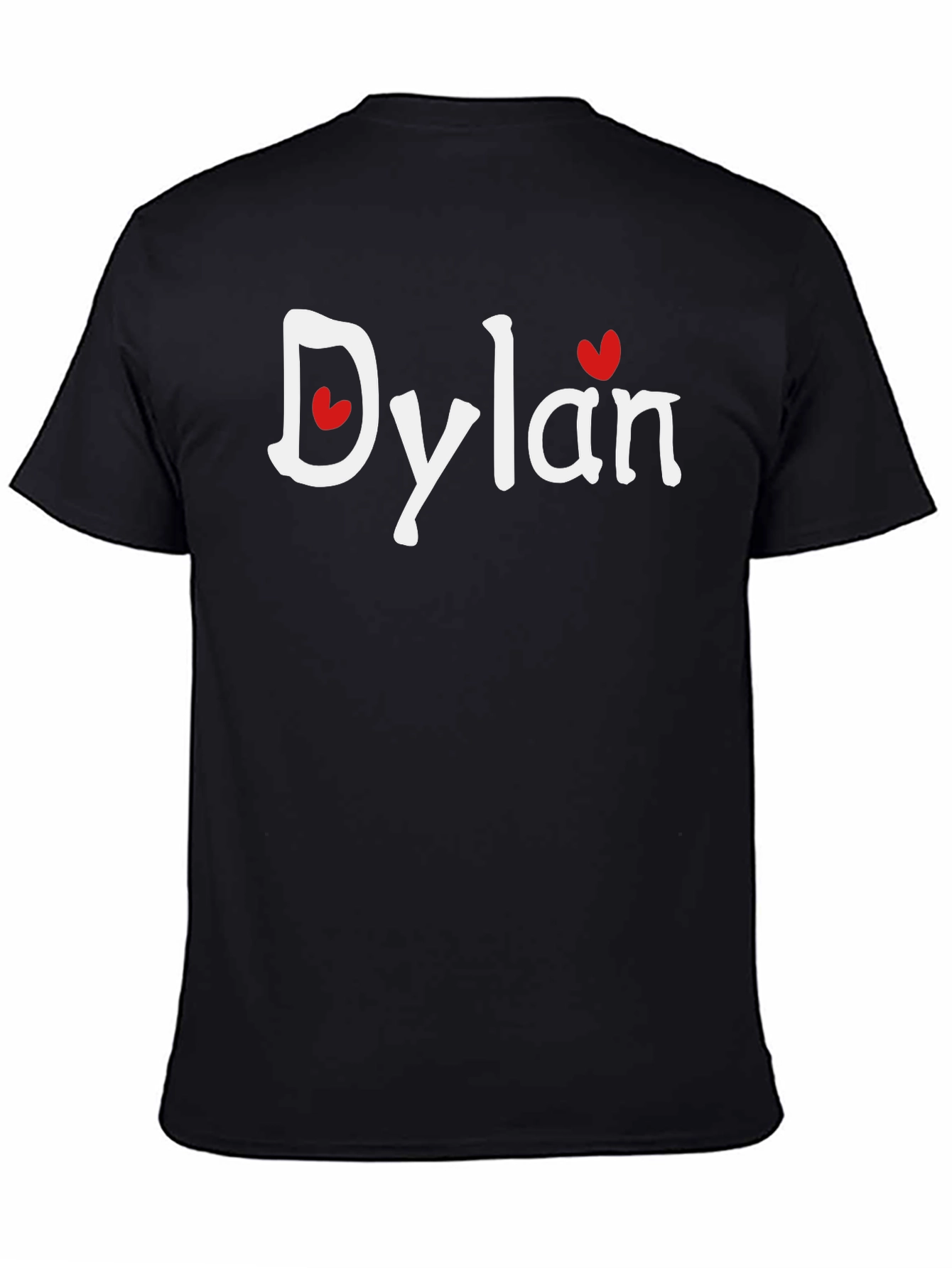 Dylan Heart Graphic Black T-Shirt
