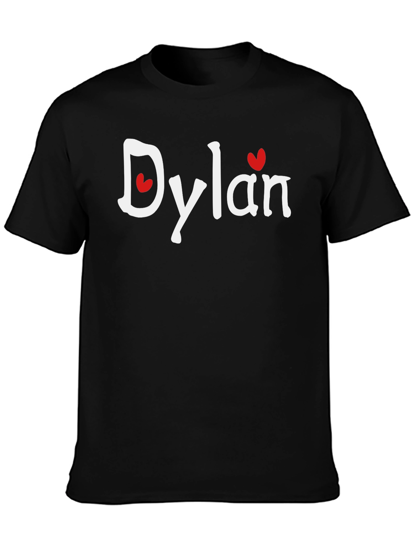 Dylan Heart Graphic Black T-Shirt