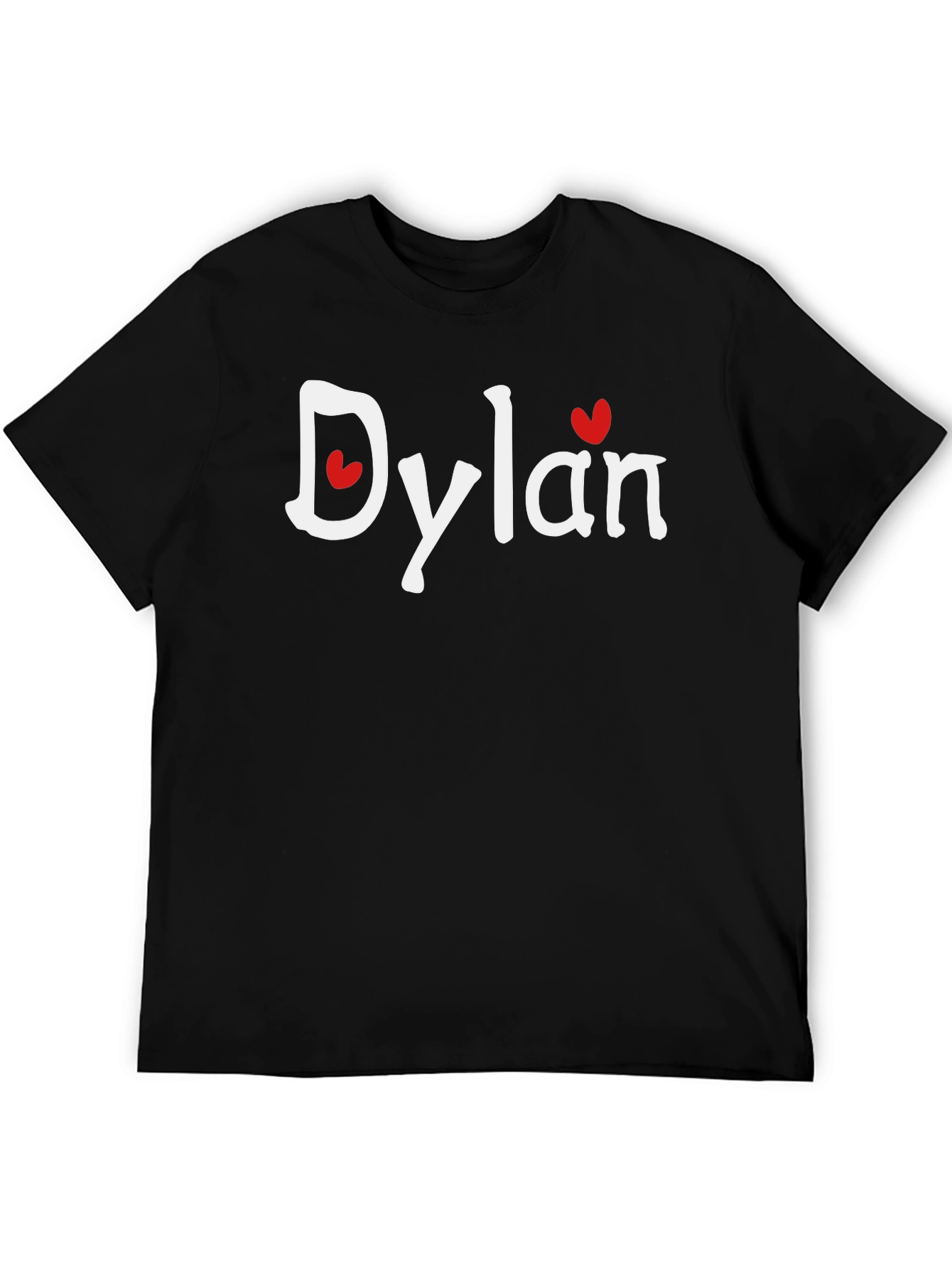 Dylan Heart Graphic Black T-Shirt
