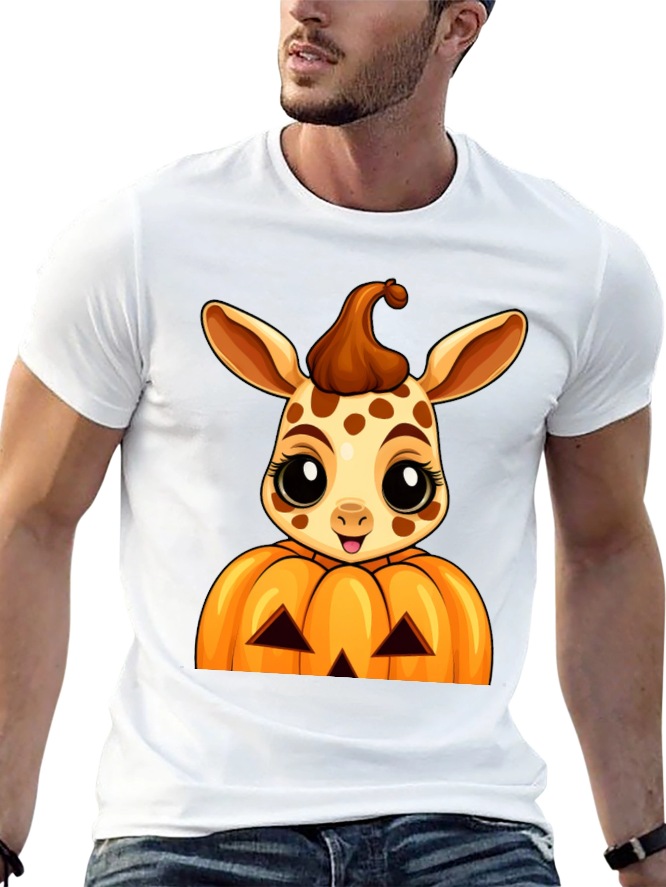 Halloween Giraffe Pumpkin T-Shirt
