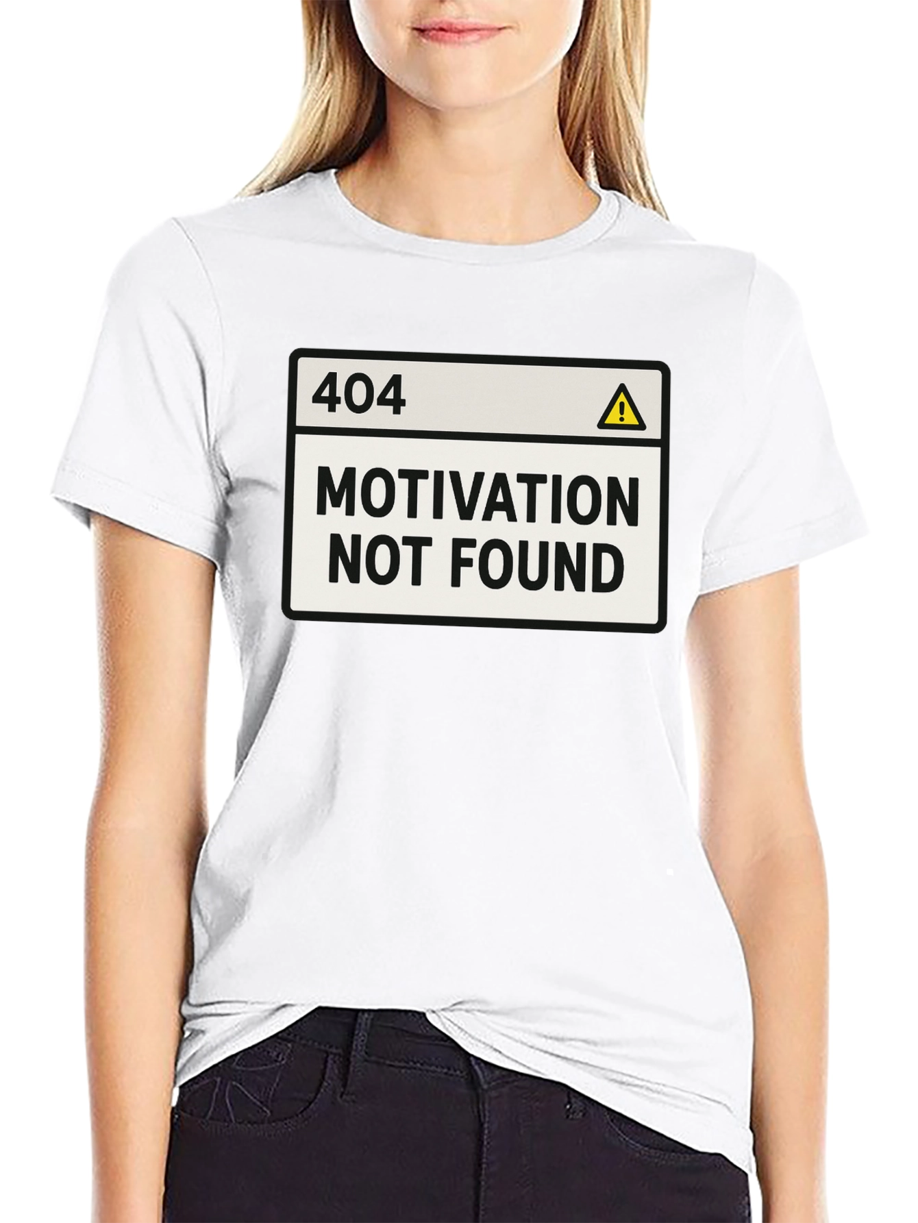 404 Motivation Not Found T-Shirt Funny Graphic Tee