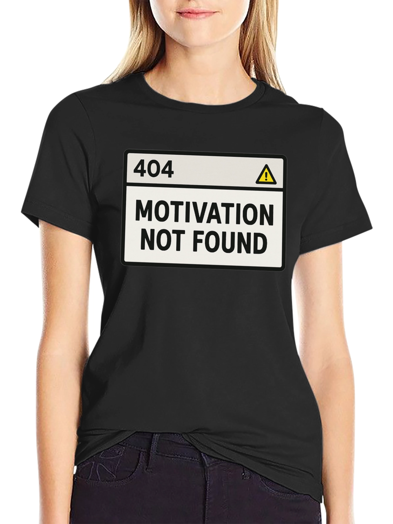 404 Motivation Not Found T-Shirt Funny Graphic Tee