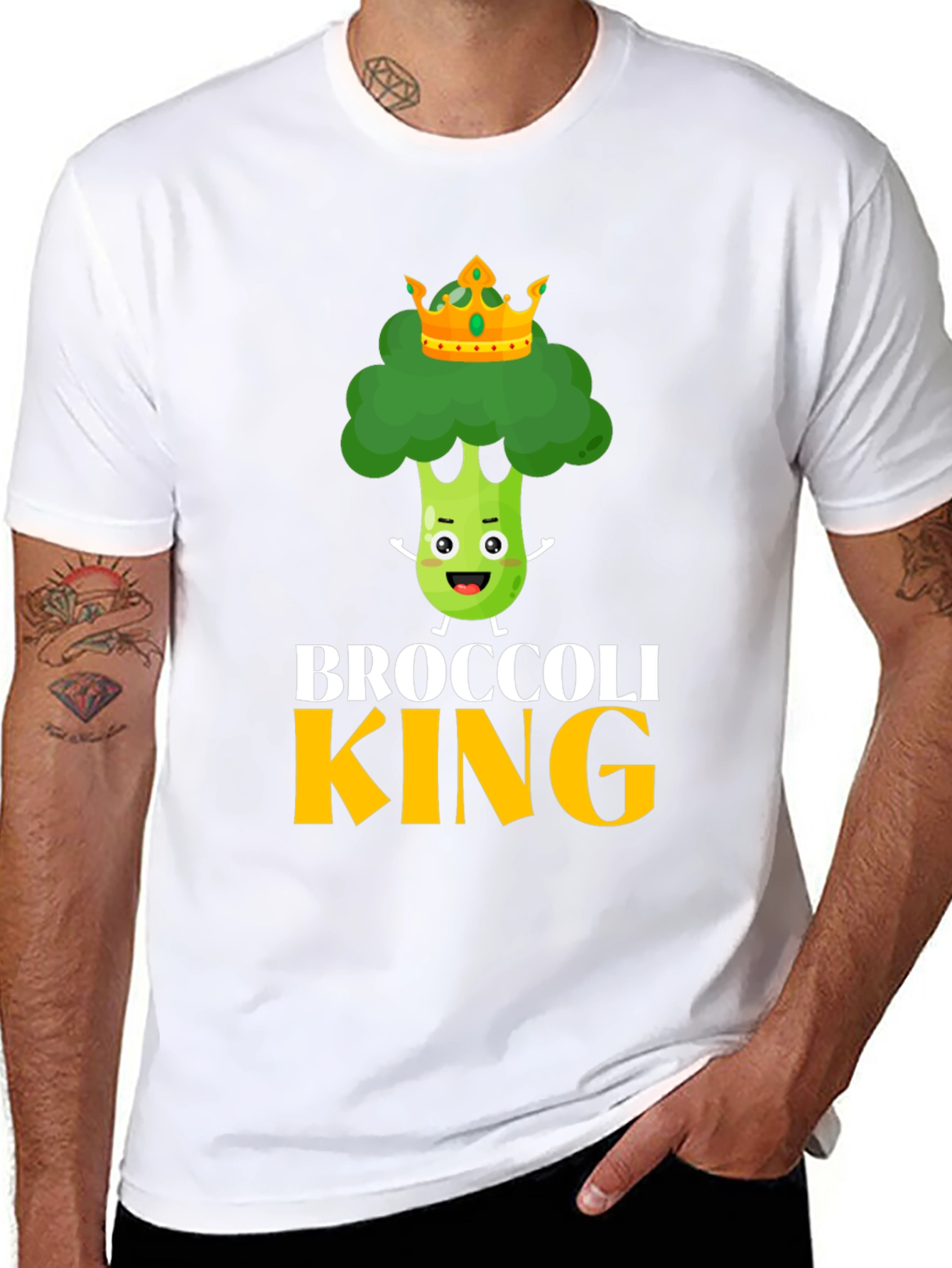 Broccoli King Funny Graphic Tee