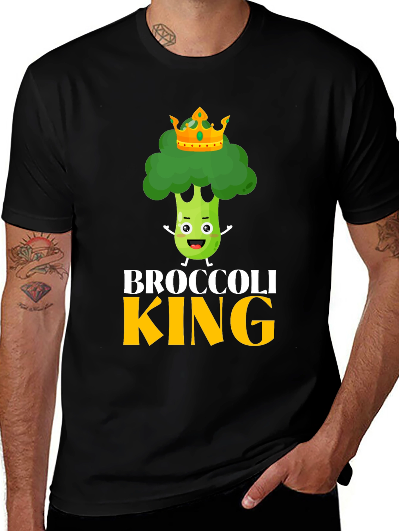 Broccoli King Funny Graphic Tee