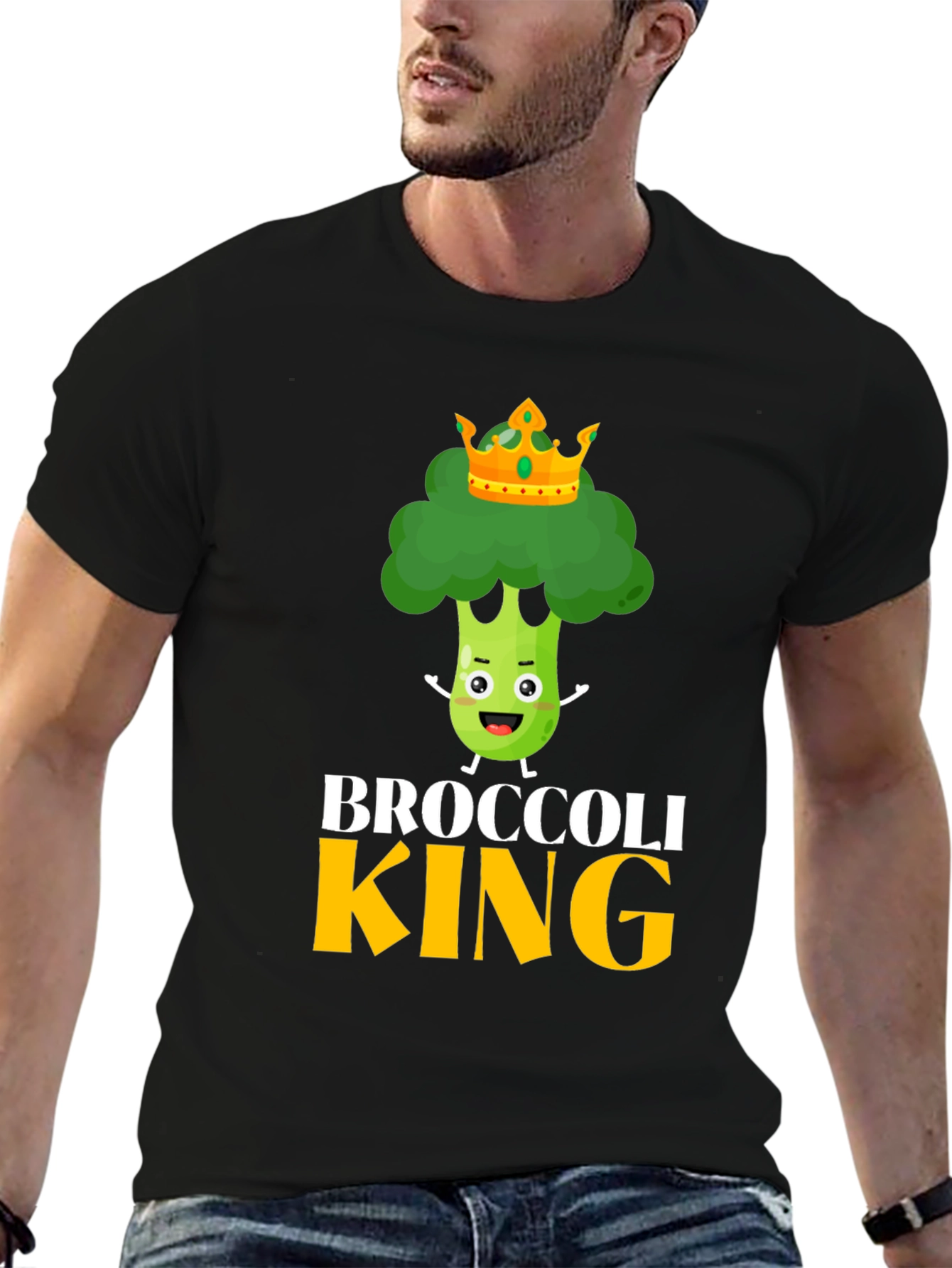 Broccoli King Funny Graphic Tee