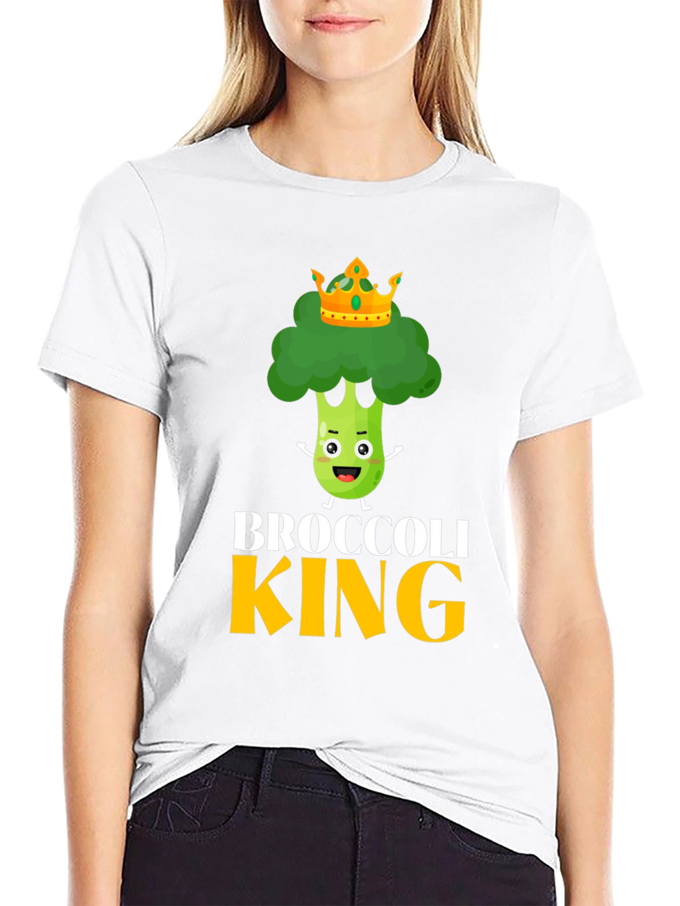 Broccoli King Funny Graphic Tee