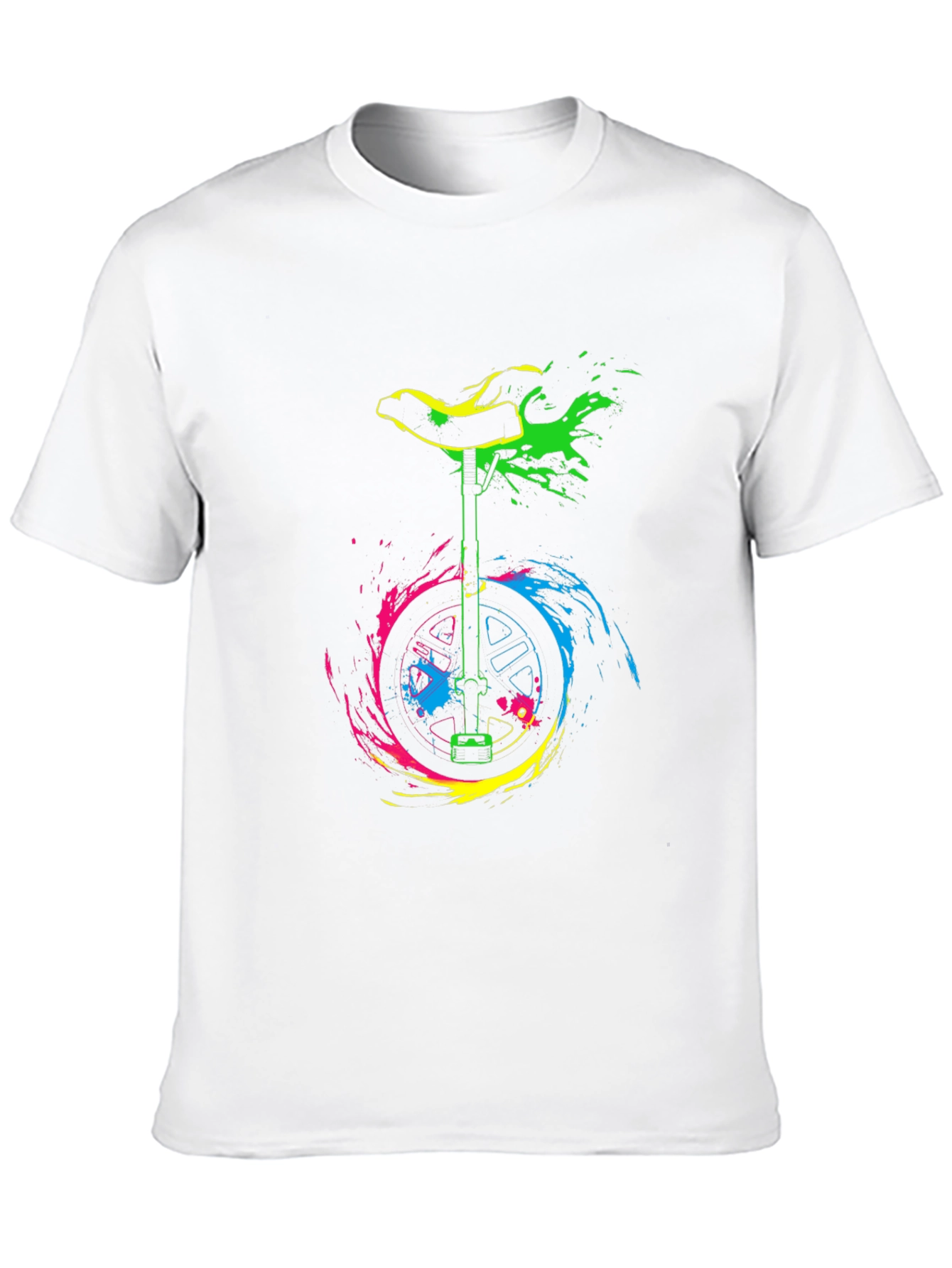 Vibrant Unicycle Graphic T-Shirt - Bold Design