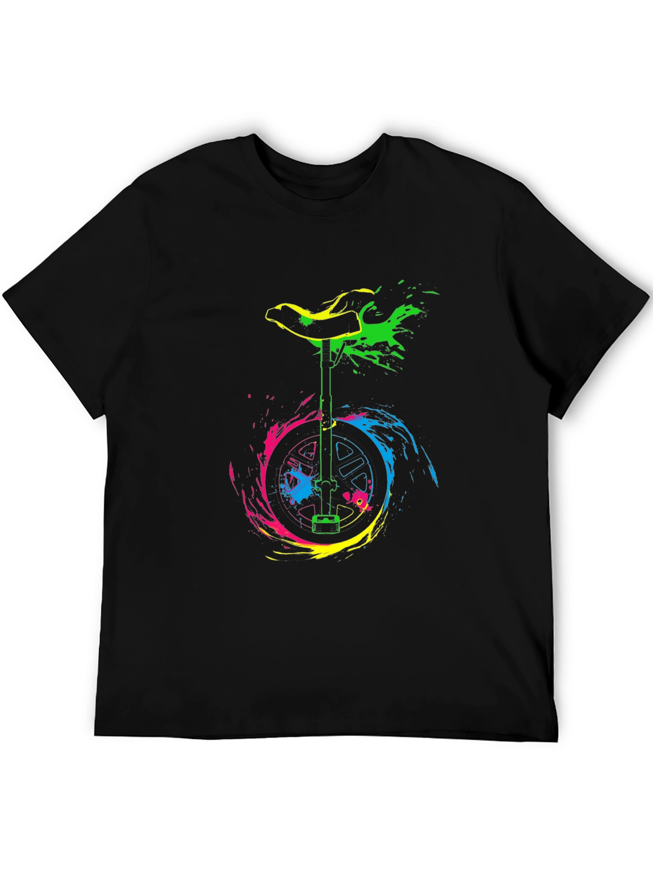 Vibrant Unicycle Graphic T-Shirt - Bold Design