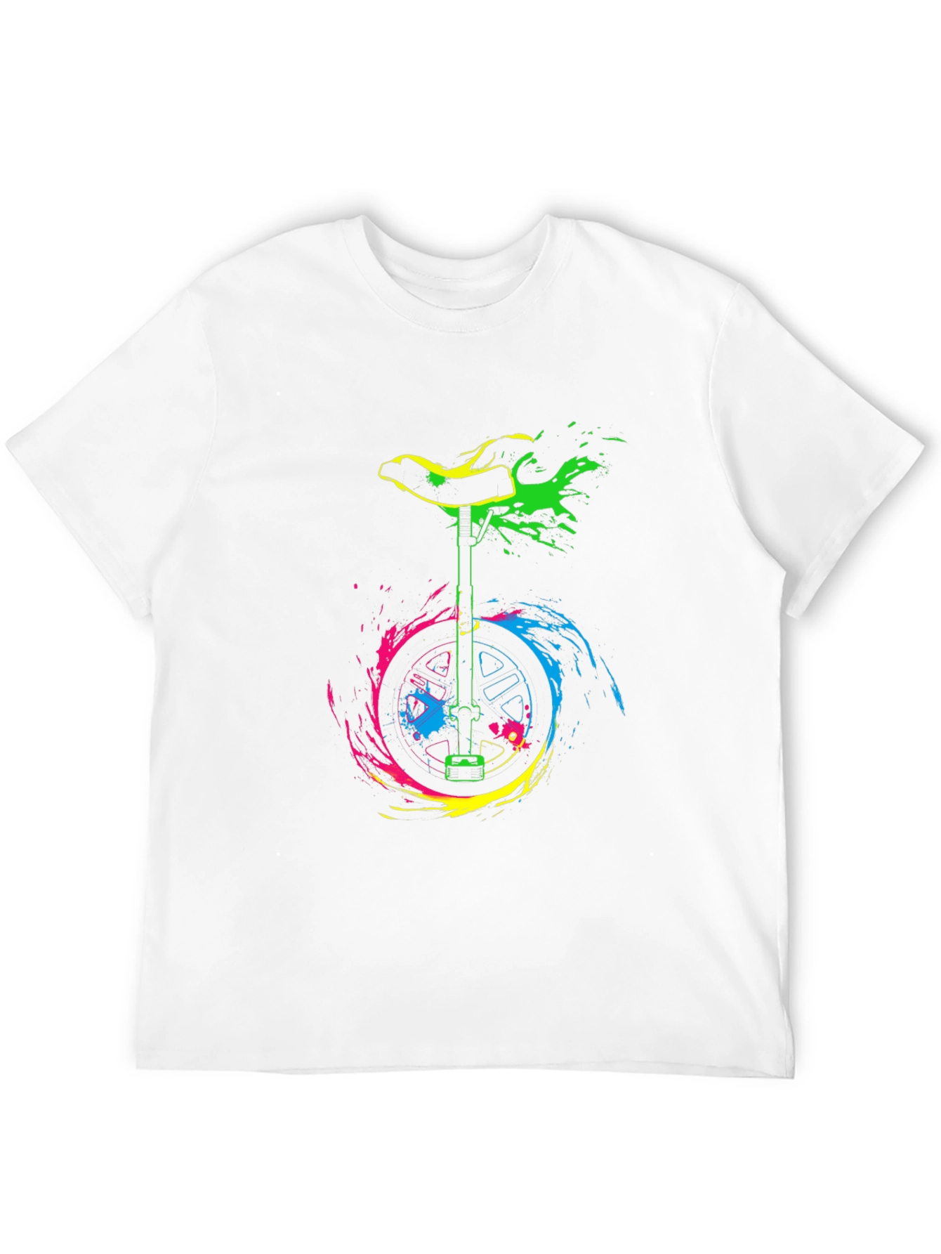 Vibrant Unicycle Graphic T-Shirt - Bold Design